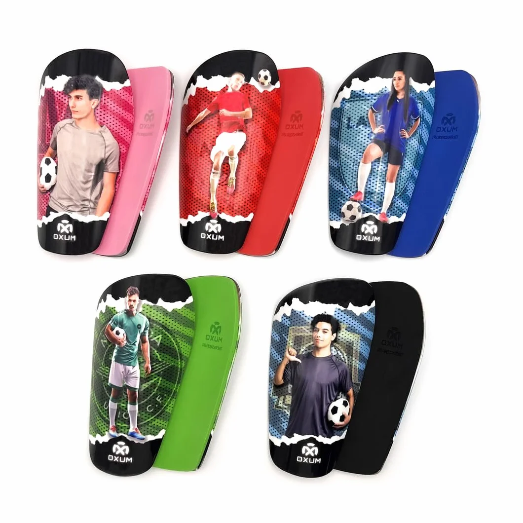 Oxum Sport - Protège-Tibias Personnalisés Football, Enfant, Adulte - avec Votre Photo, Dorsal et Nom - Pochette pour protège-Tibias Offerte - Gamme One