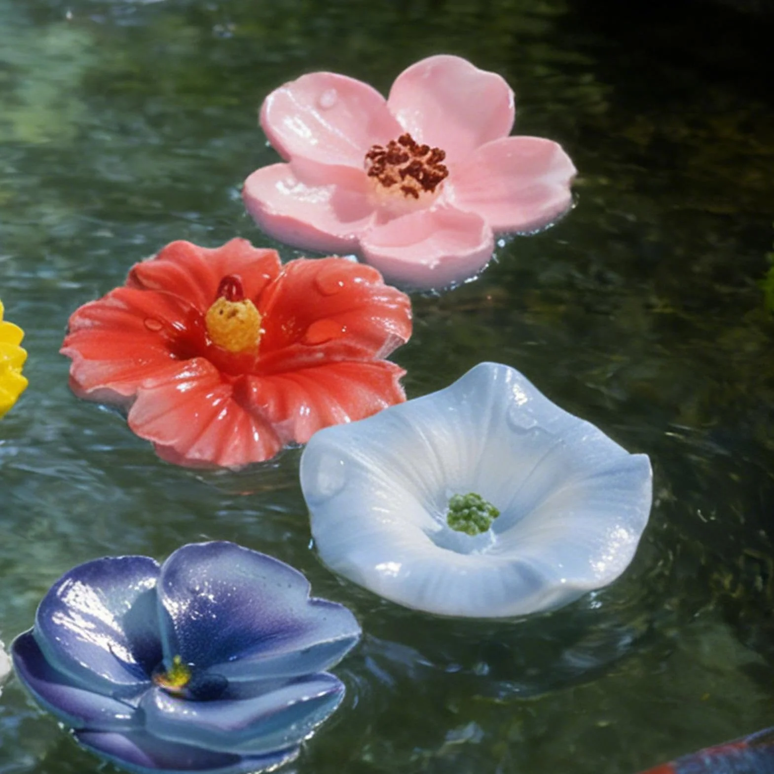 Abreuvoir flottant en résine pour jardin extérieur