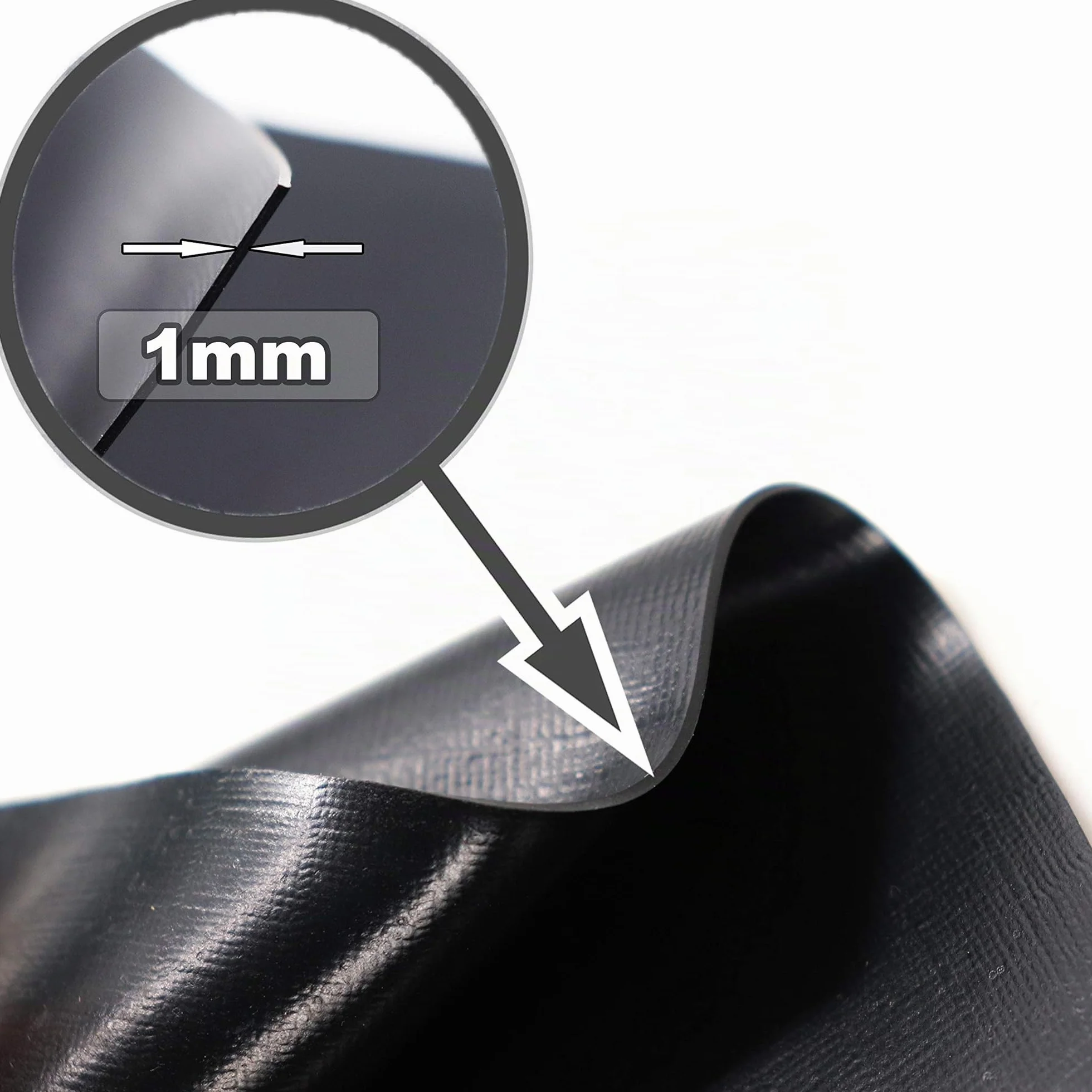 Bâche de bassin PVC noir 1,0 mm 3m x 6m pour jardin