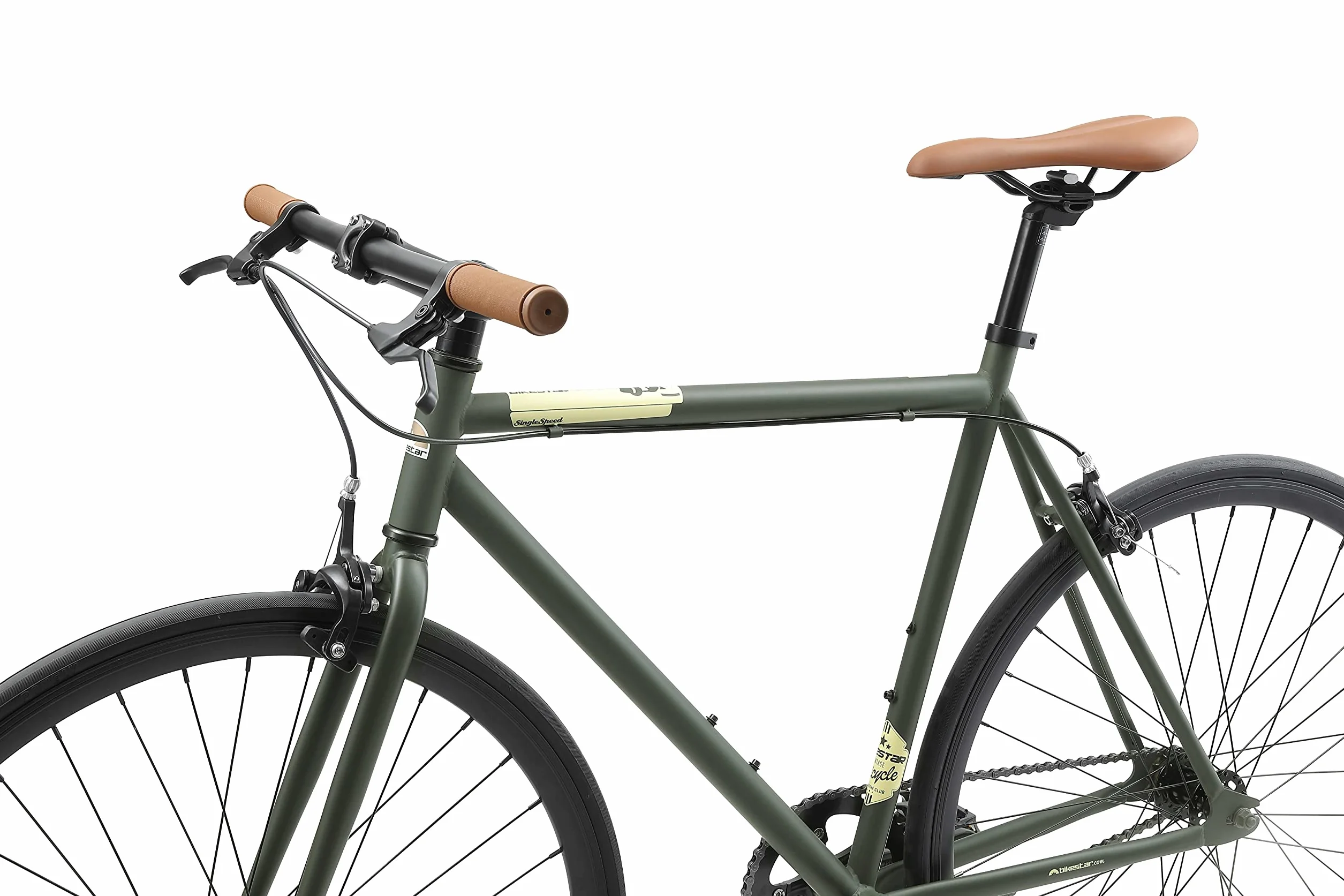 BIKESTAR Vélo de Route VTC 28 Pouces Fixie Single Speed Cadre 53 cm