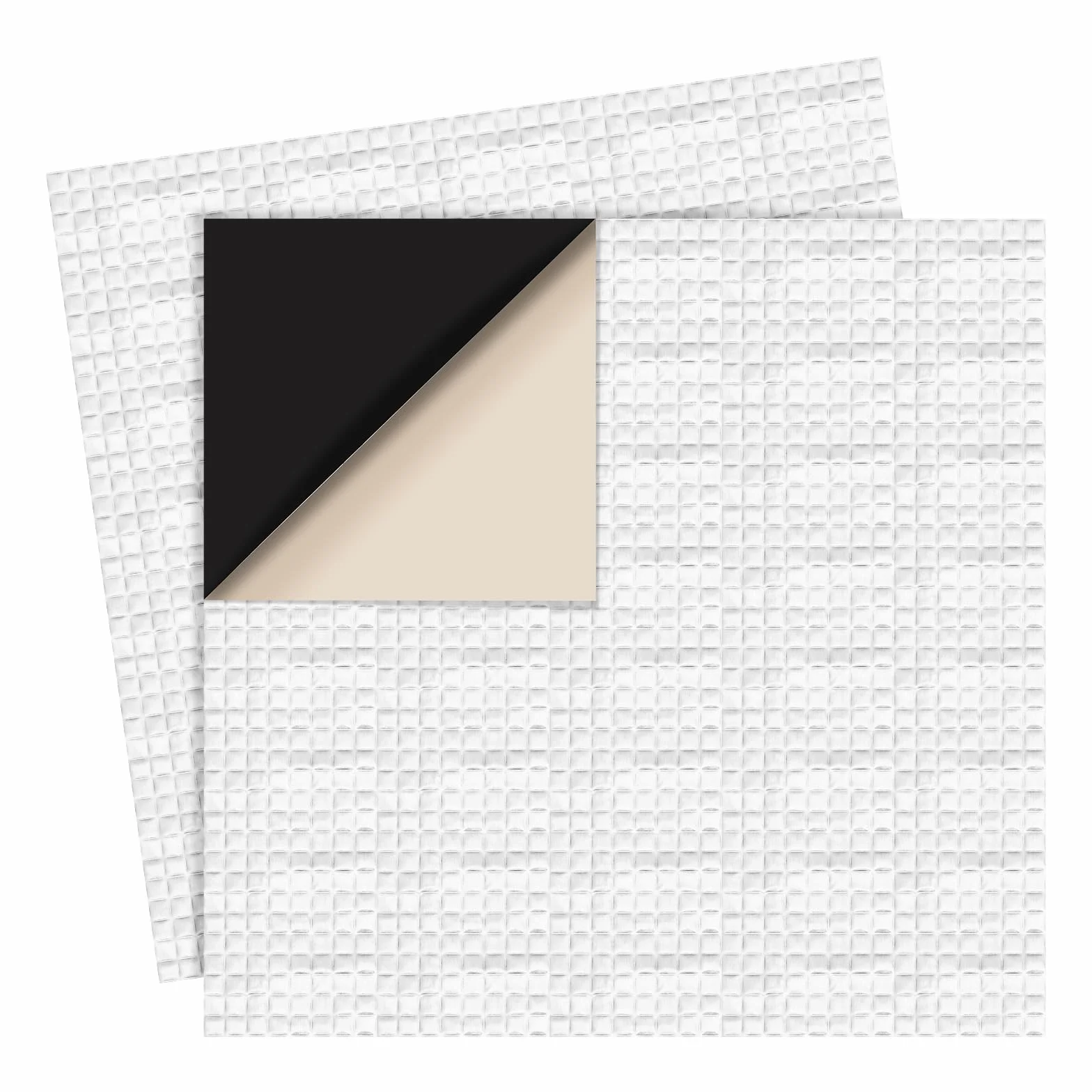 Lyreh 2pcs Patch Réparation Revêtement Bassin 20x20cm Caoutchouc Butyle Feuille Aluminium Auto-Adhésif
