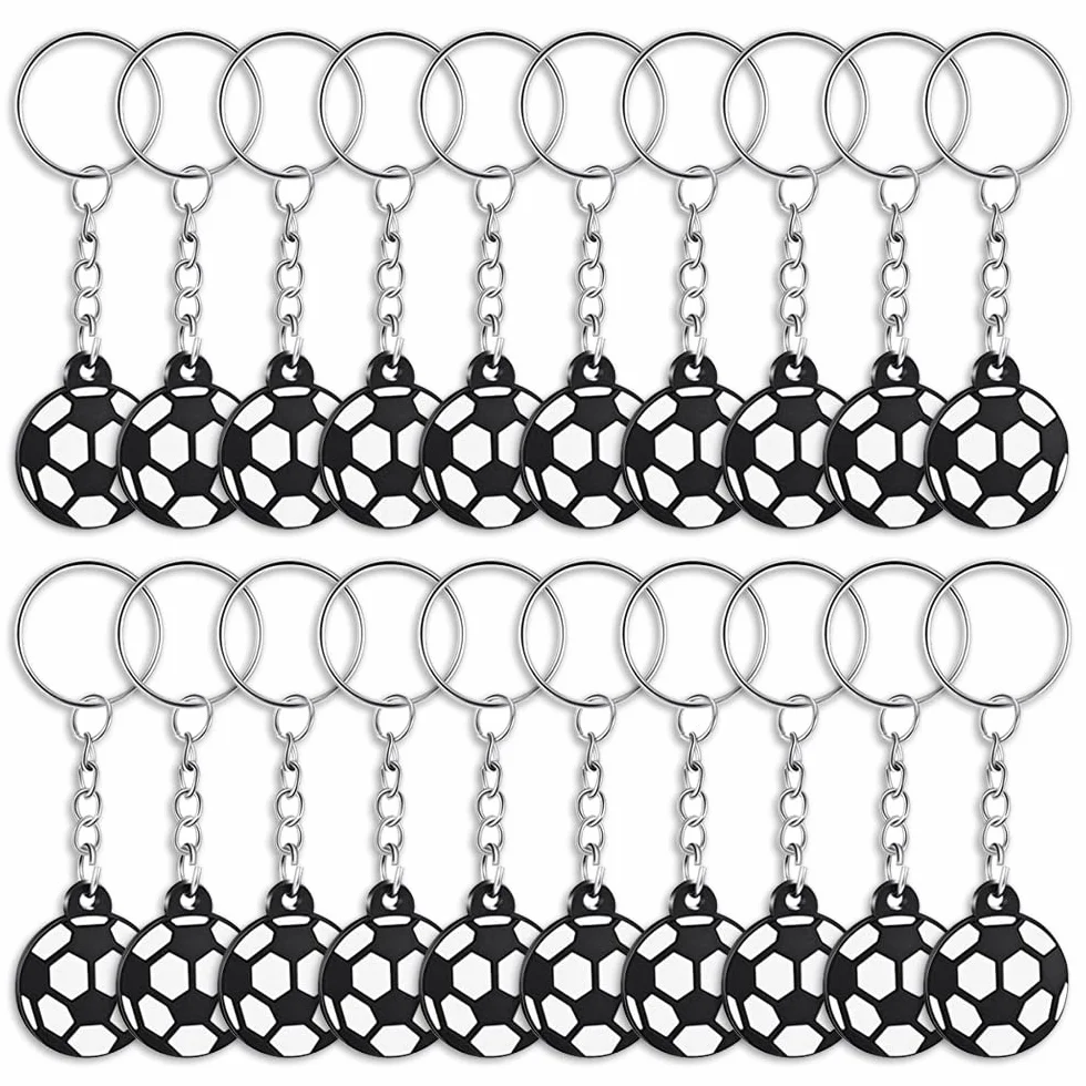 20 Pièces Mini Porte-Clés de Football - Ballon de Football pour Décoration de Fête et Cadeau d'Anniversaire pour Enfants
