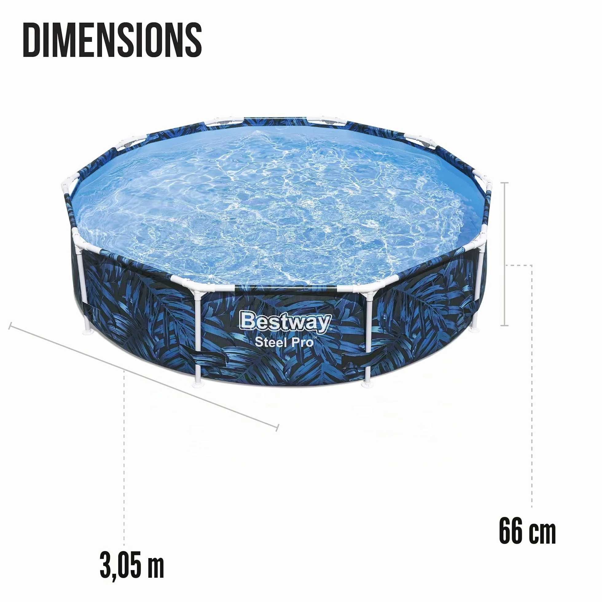 Bestway Steel Pro™ Piscine Hors Sol Ronde 305 x 66 cm