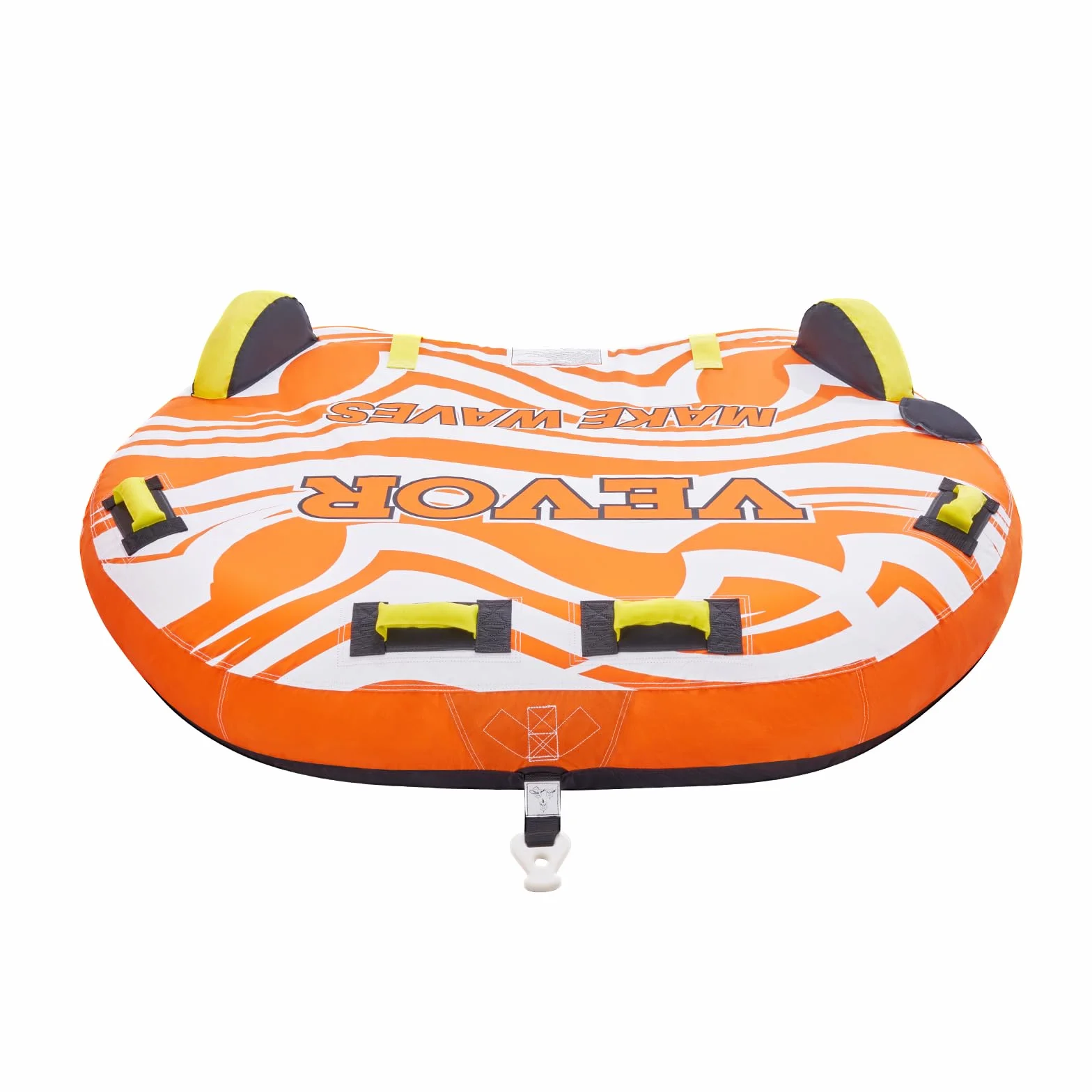VEVOR Bouée Tractée Gonflable pour Tubing Bateaux, Bouée de Jeux Aquatiques pour 1-2 Passagers, Capacité de Charge de 154 kg, avec Ailerons, Housse en Nylon à Double Couture et Poignées Rembourrées