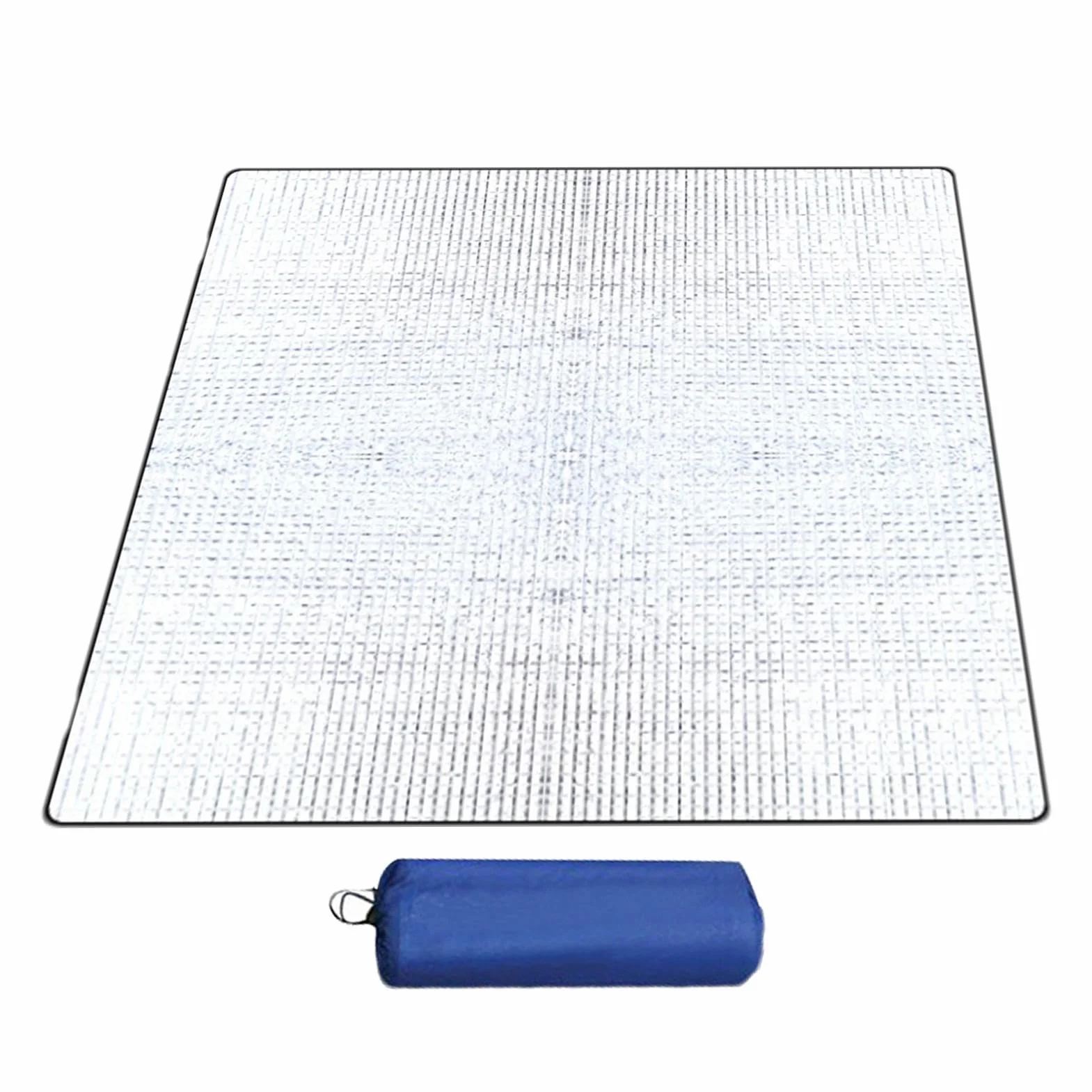 Tapis Isolant Camping, 200x200cm Tapis de Sol de Camping en Mousse, Tapis Isolant Thermique Aluminium Étanche, Pliable Tapis de Tente Double Face pour Camping Randonnée Voyage Pique-Nique Extérieur