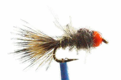 4 x Mouche Nymphe OREILLE LIEVRE bille LAITON ORANGE pour pêche à la truite