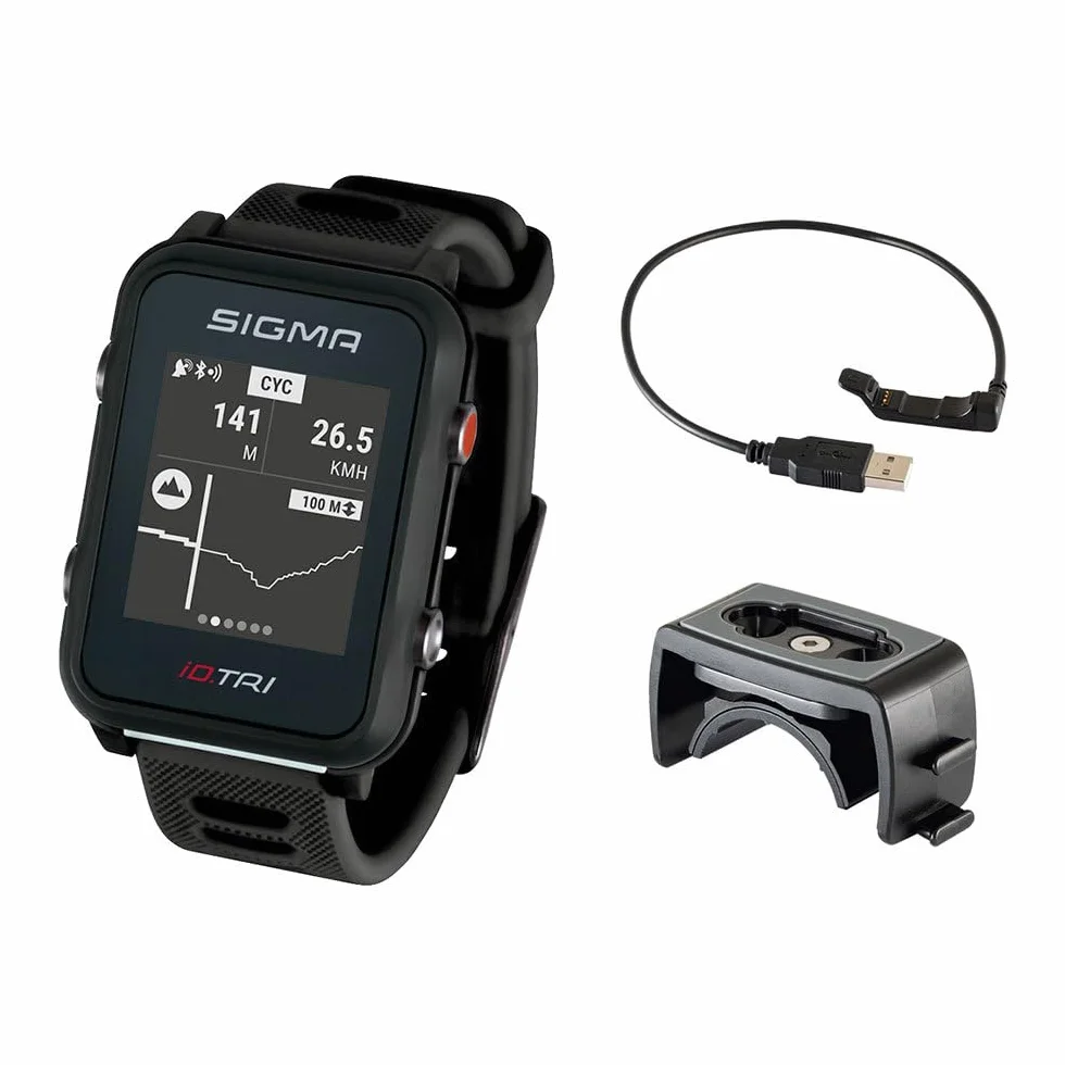 Montre de triathlon GPS iD.TRI avec navigation, notifications intelligentes, étanche, support vélo