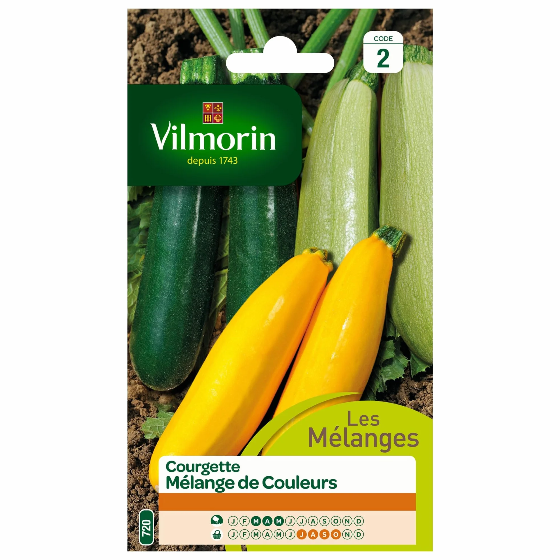 VILMORIN COURGETTE MÉLANGE DE COULEURS