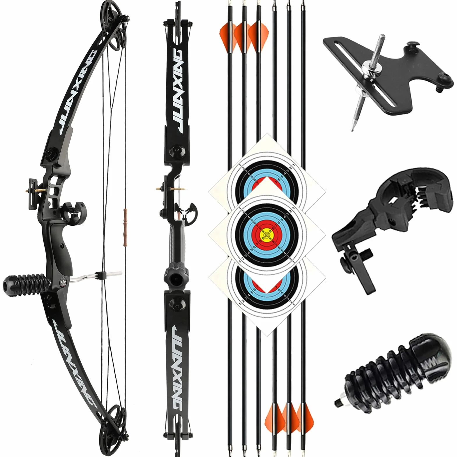 Kit Arc à Poulies pour Débutants Adulte 30-40 lbs Tir à l'arc Set Arc Compound Arc composé de Chasse Débutants Professionnel Arcs Compound Set Arc de Chasse Archery Compound Bow