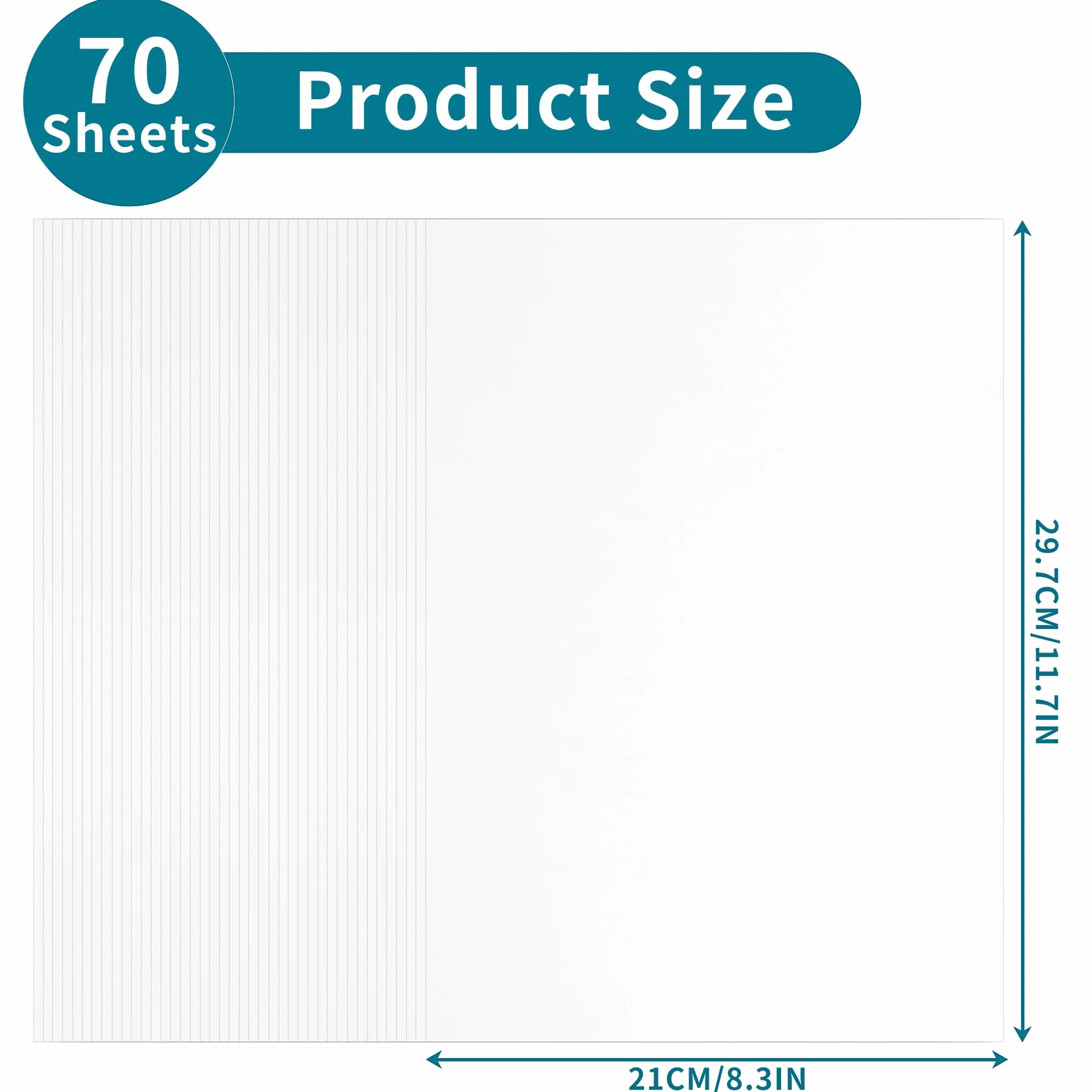 Papier Cartonné Blanc A4 200 g/m² 70 Feuilles pour Imprimante Scrapbooking PAC05WHA470