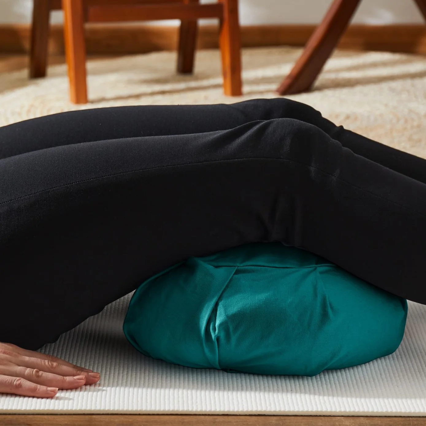#DoYourYoga Coussin de Yoga Demi-Lune »Ganesh« - Idéal pour Yoga, pilâtes et méditations prolongées - Dimension 45 x 30 x 14 cm - Housse Amovible et Lavable - Disponible en différents Motifs
