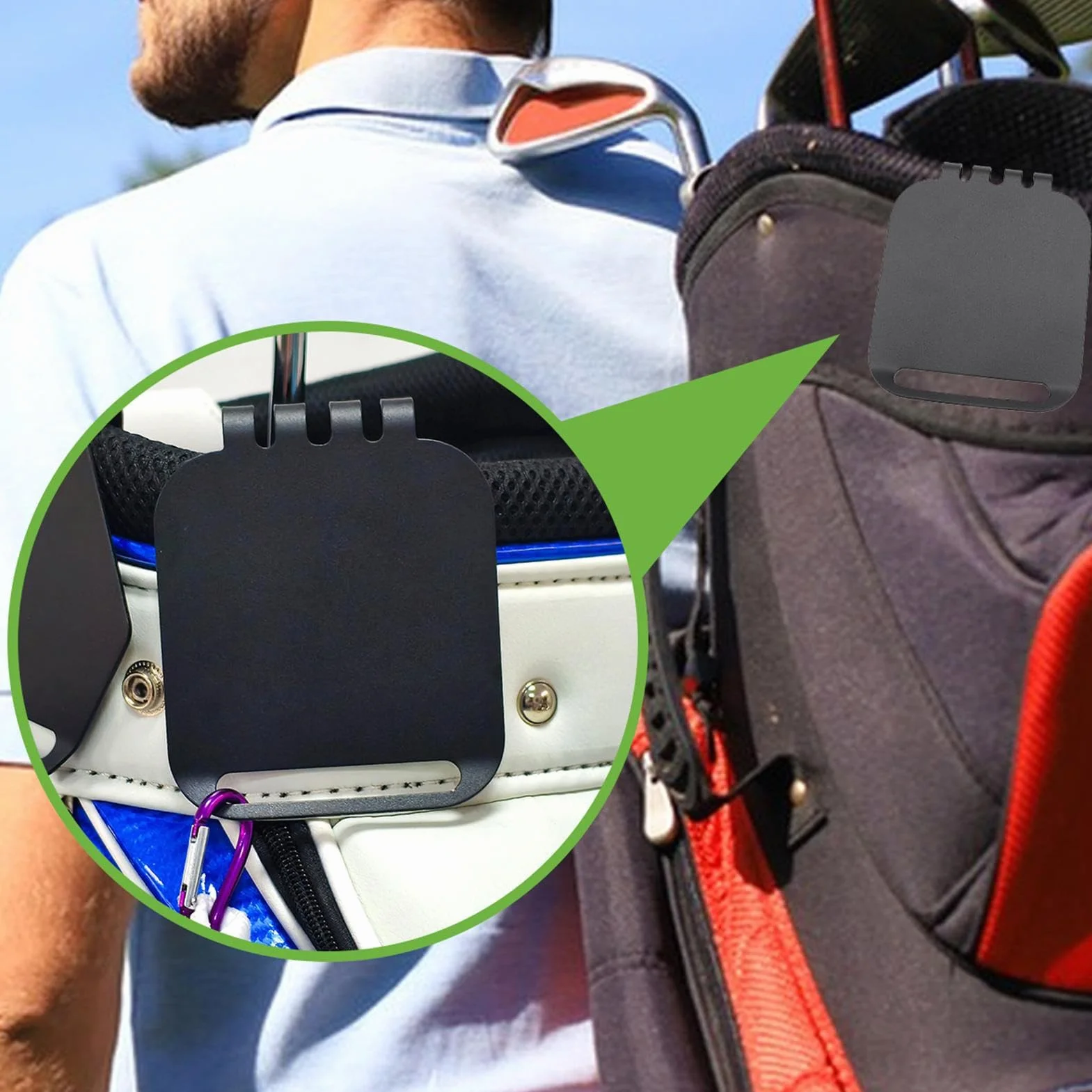 Tapis d'atterrissage magnétique pour sac de golf en métal