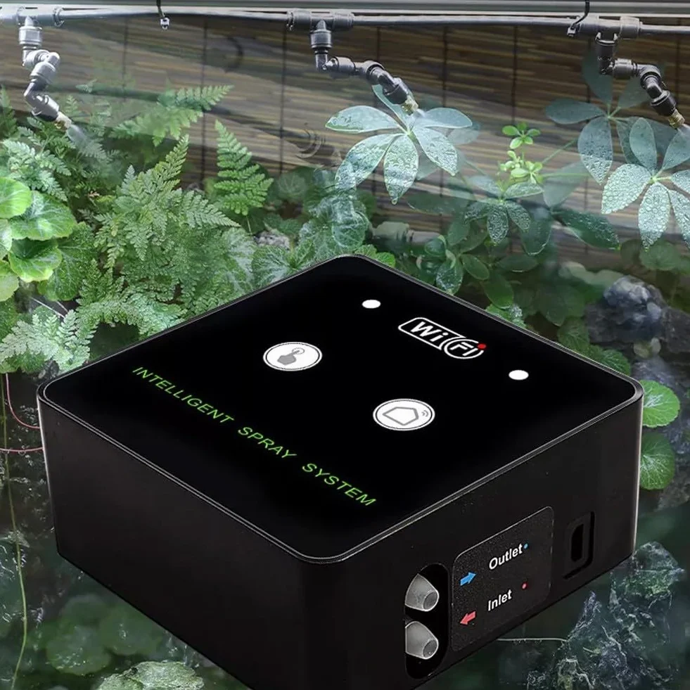 Système de brumisation intelligent WiFi pour terrarium 360° avec pompe - Pulvérisateur rotatif automatique