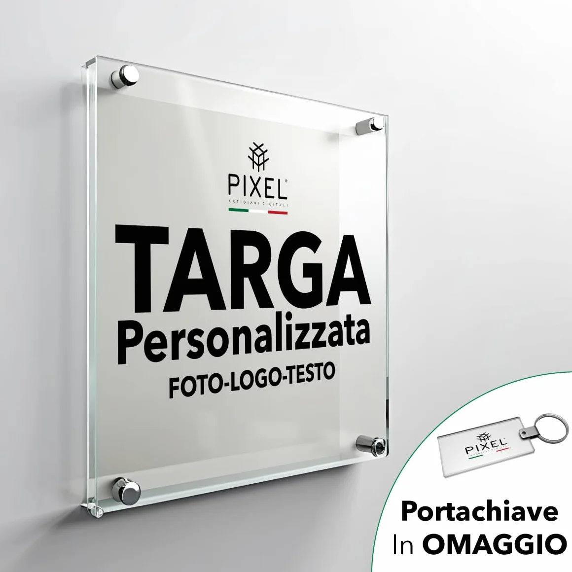 Plaque Personnalisée en Plexiglas pour Extérieur avec Logo, Texte ou Image 20x15