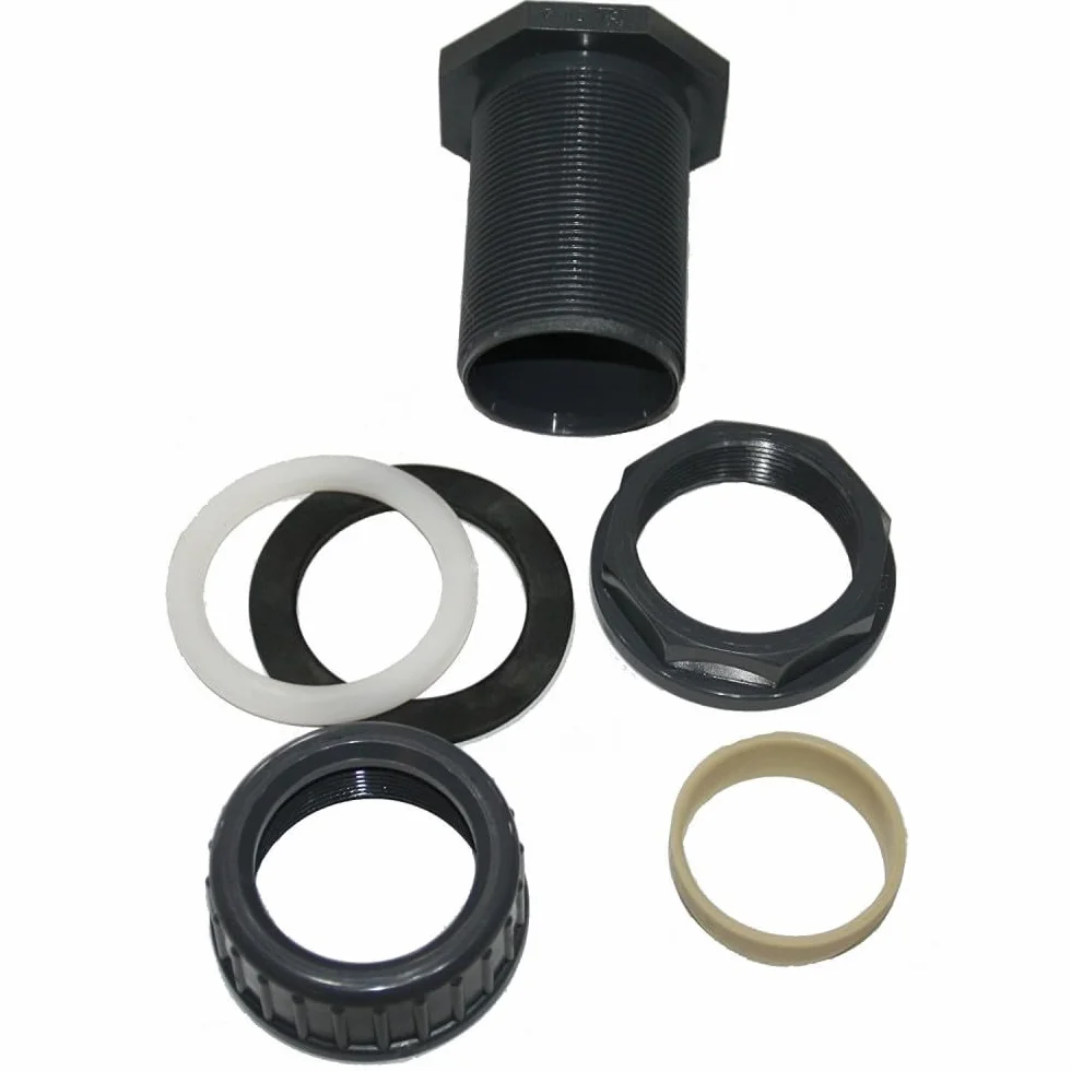 Traversée de paroi PVC ø50 mm + écrou de serrage