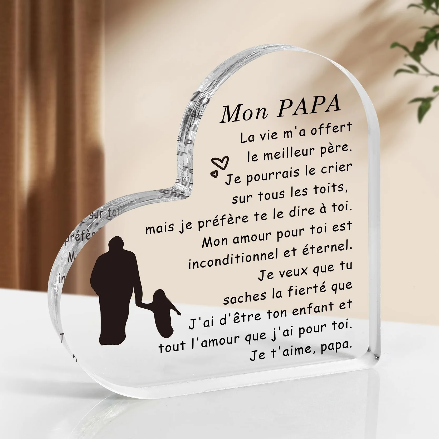 Plaque Acrylique Cadeau Fête des Pères Papa Original