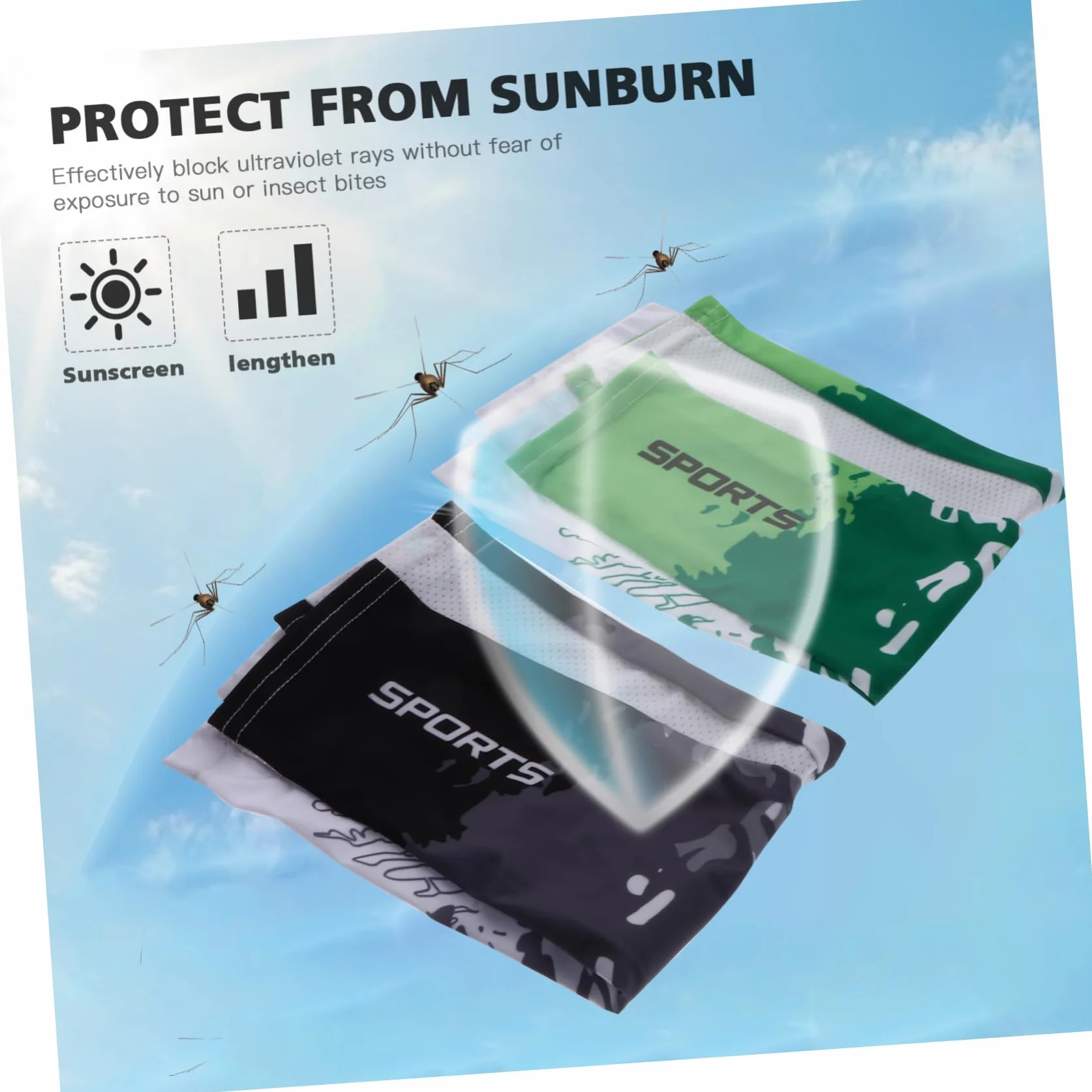 Toyvian 2paires Manches Pare-soleil Respirantes Pour Bras Protection Uv Manches Confortables Et Rafraîchissantes Pour Activités Extérieur