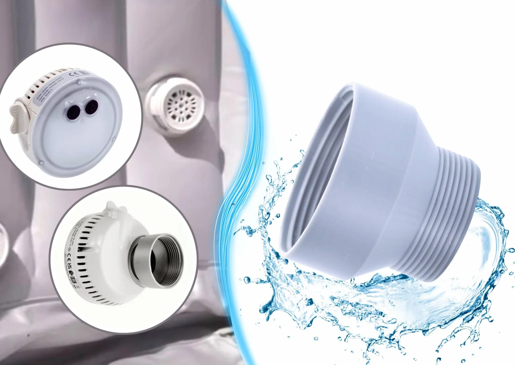 Adaptateur Convertisseur Lumière Led Compatible Intex Wave Spa Canadian Spa Grand Rapids Portable