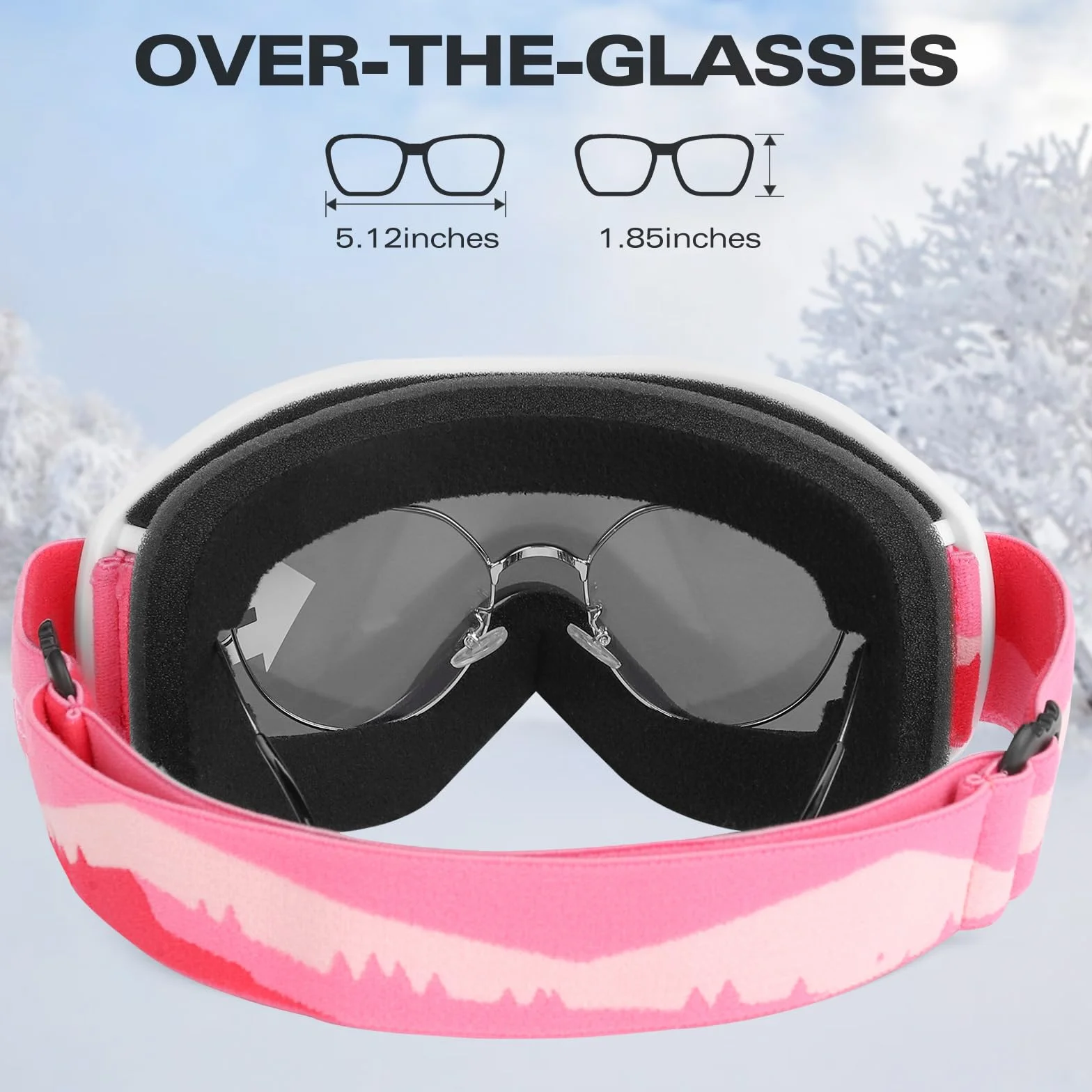 Supertrip Masque de Ski, Adulte Unisexe Lunette de Ski AntiBuée Poussière 100% protection UV400, Masqué Ski pour Homme Femme pour le snowboard, l'alpinisme, la motoneige