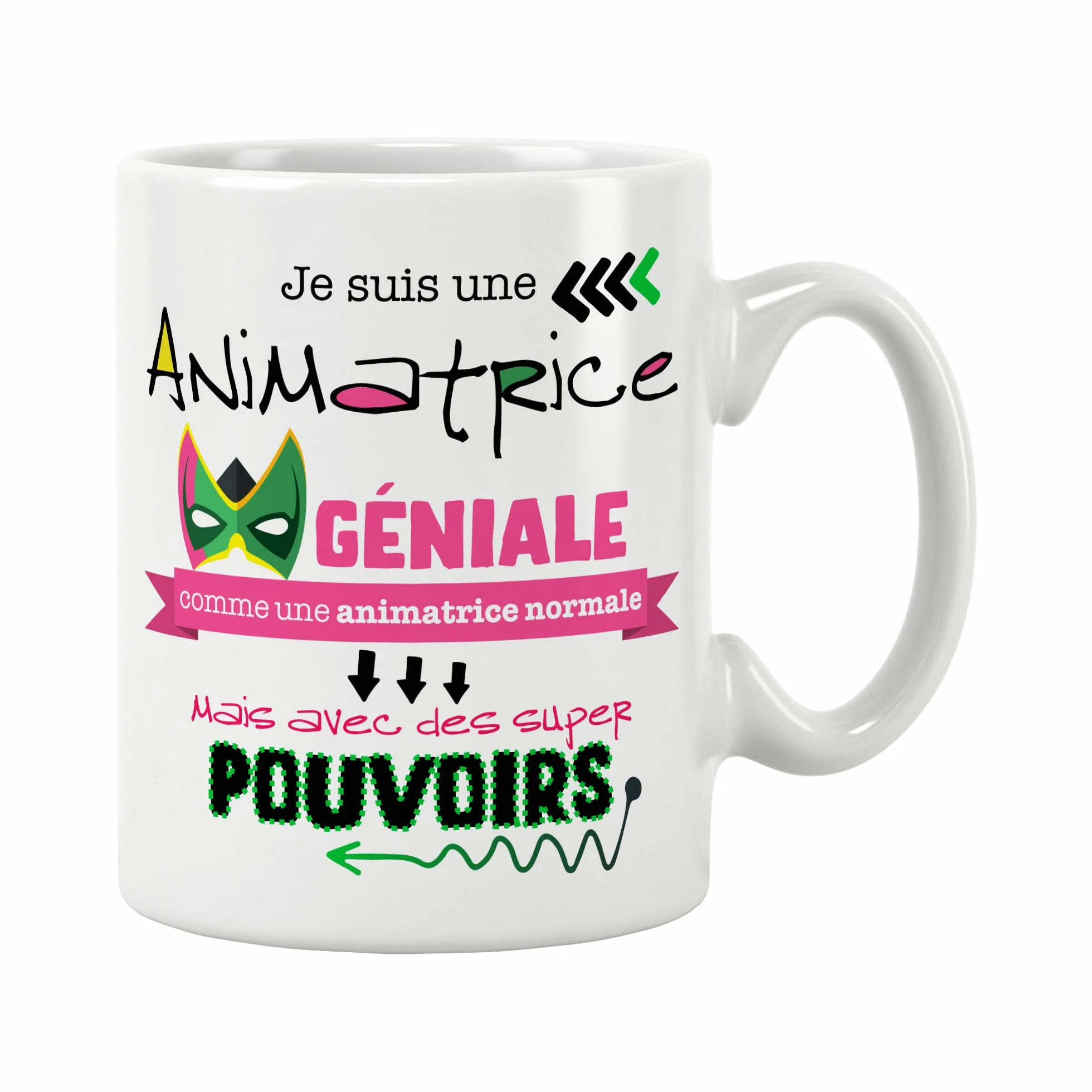 Tasse Céramique 11oz 320ml Animatrice École Cadeau Fin d'Année Scolaire