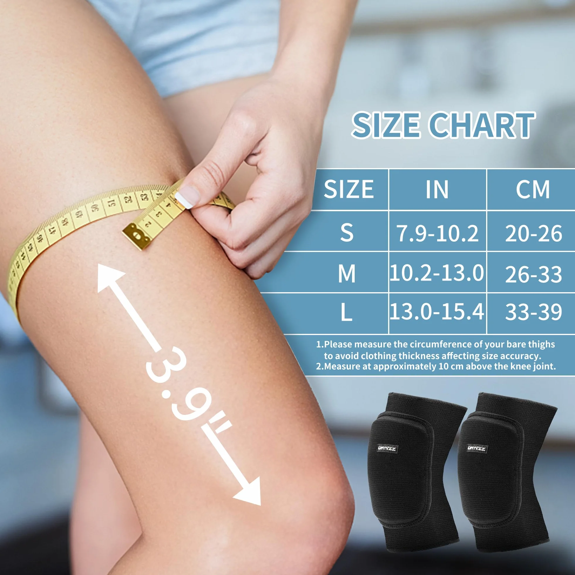 ONTYZZ Enfants Genouillère 1 Paire Genou Appui de Manchon de Compression Respirant Élastique Épaissir Éponge Genouillères pour Danse Arts Martiaux Volleyball