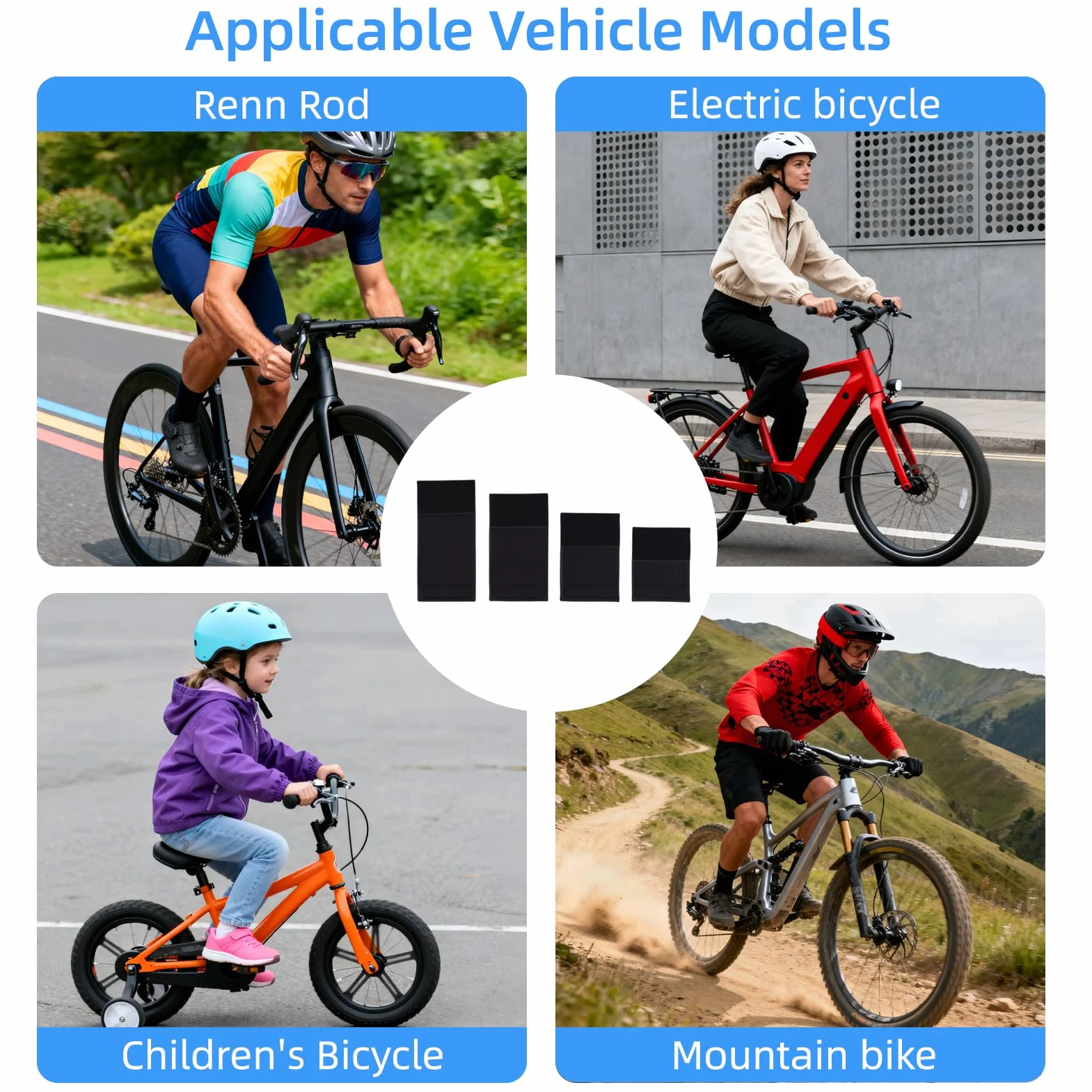 Protection de Cadre de vélo avec 4 Tailles, Protection Cadre Velo pour VTT/Vélo Électrique/Course, Compatible Porte-Vélos Thule & Attelage, Accessoire Transport Sécurisé