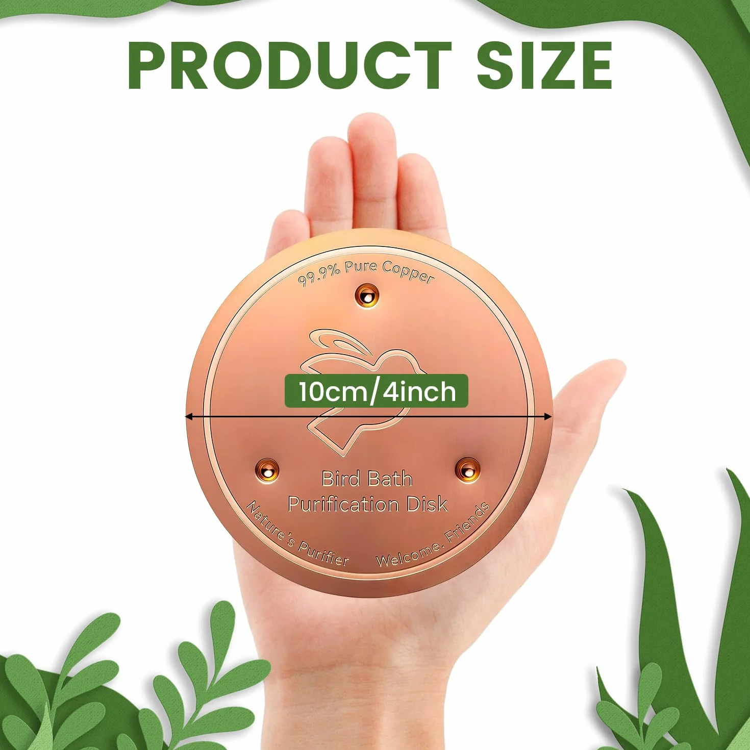 Plaque de Cuivre Pur 99,99% 0,6 mm Disque de Purification pour Bain d'oiseaux