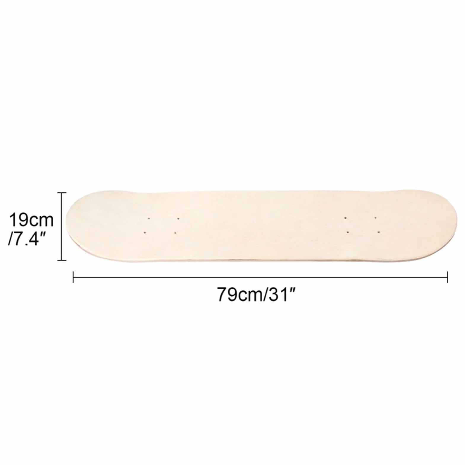 Planche à roulettes - Double concave en érable 8 couches de 8 pouces | Planche de Skate Naturel Vide, Planche de Skate Peindre DIY | Pour Les Cheats De Street Cruising, Entraînement