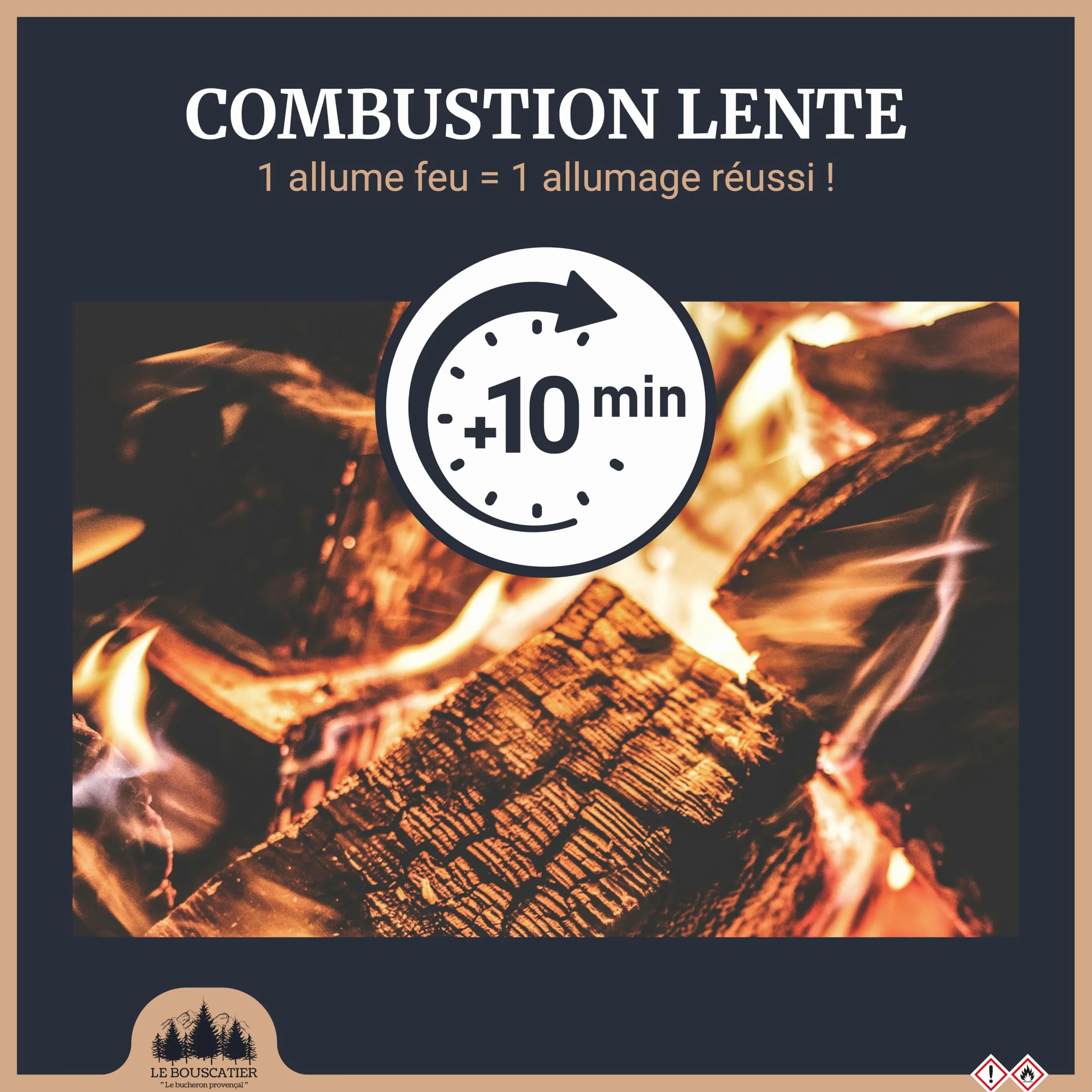 Allume-feu écologique Laine et Cire de Bois 100% naturels 160/170 Gros Calibre pour cheminée poêle barbecue brasero