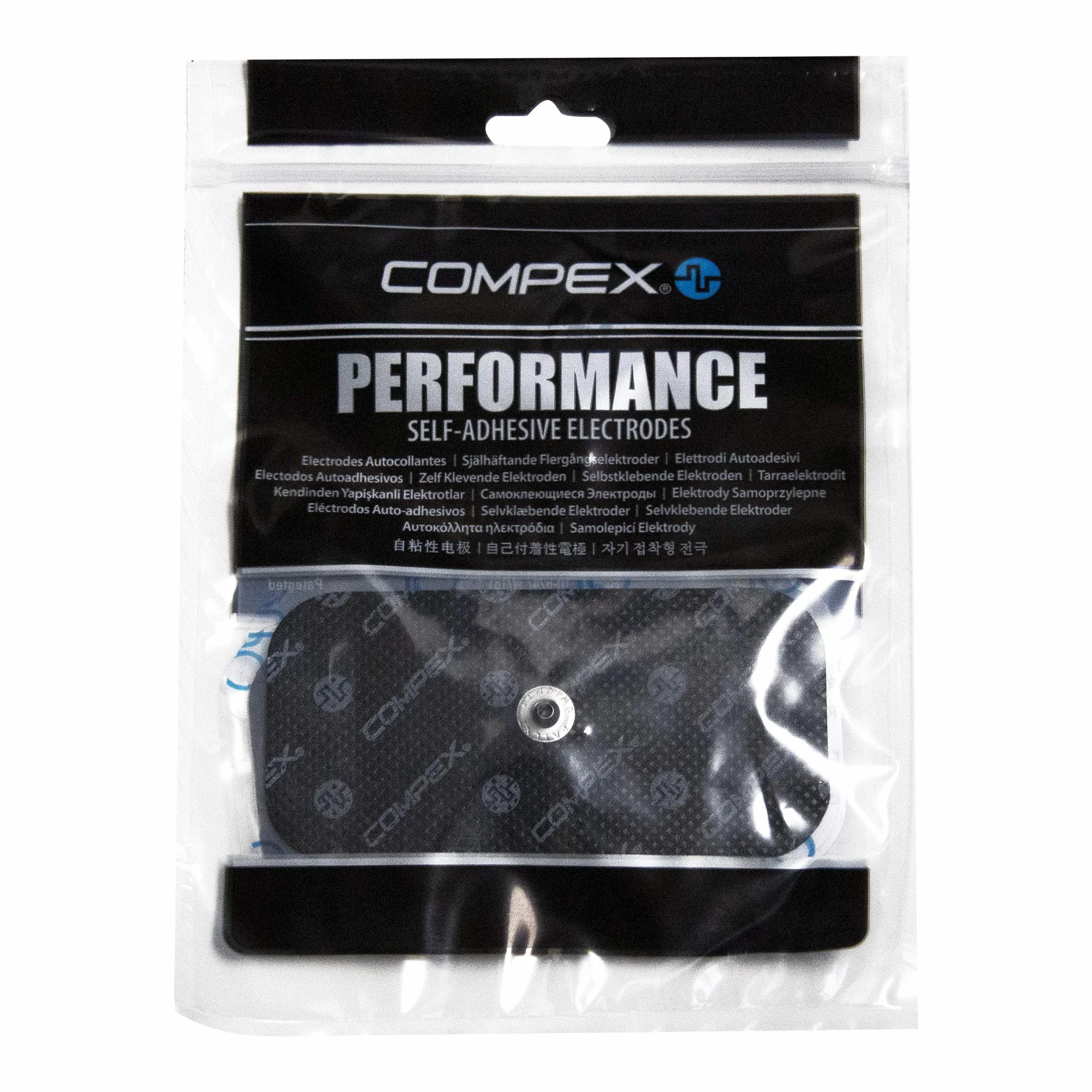 Compex I Sachet d’électrodes Noires Snap pour électrostimulateur Compex I Compatibles avec Les électrostimulateurs Compex avec ou sans câble