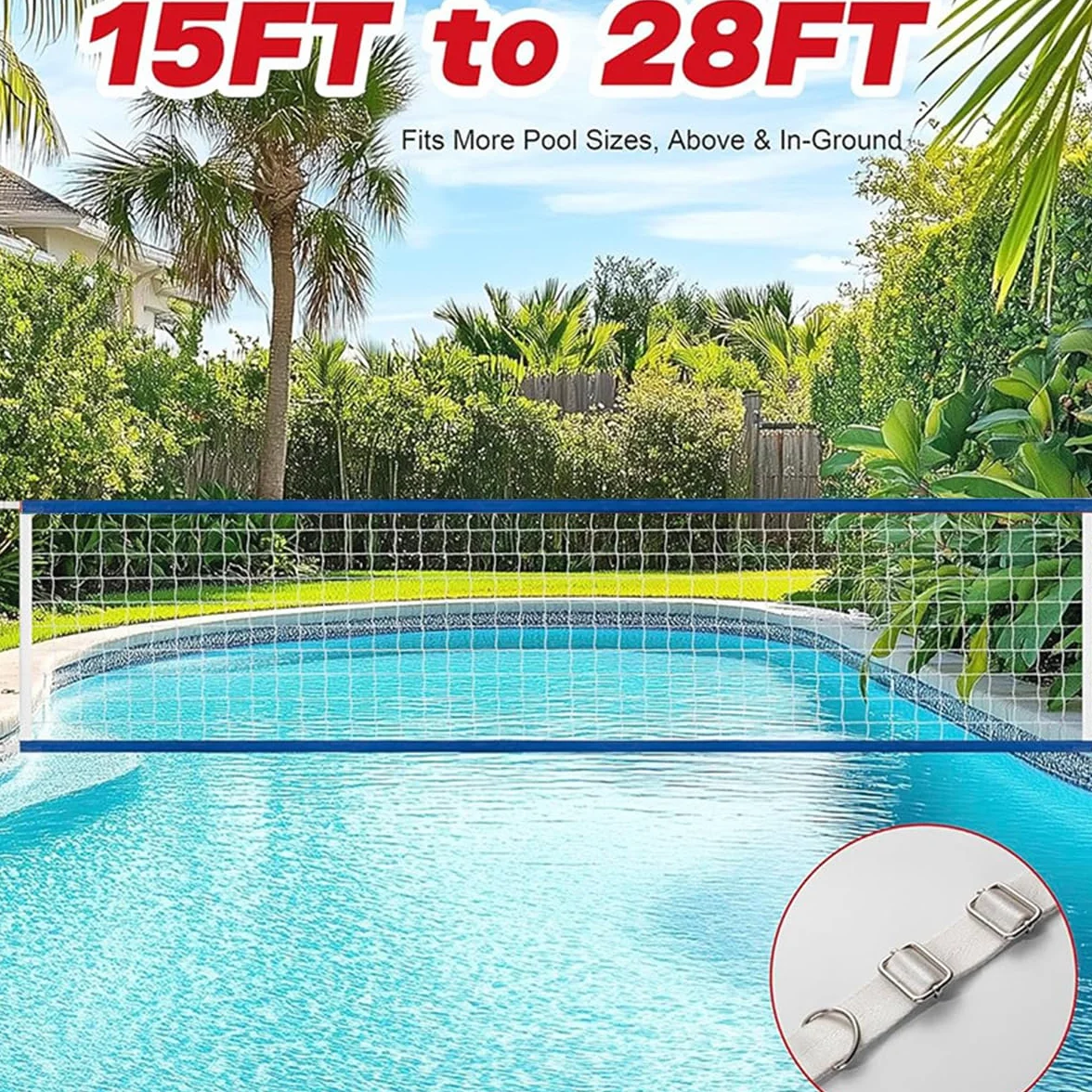 Filet de Volley de Remplacement pour Piscine 450×90 cm Filet de Volley Portable extérieur résistant pour Jeu Aquatique Plage Jardin fête d'été
