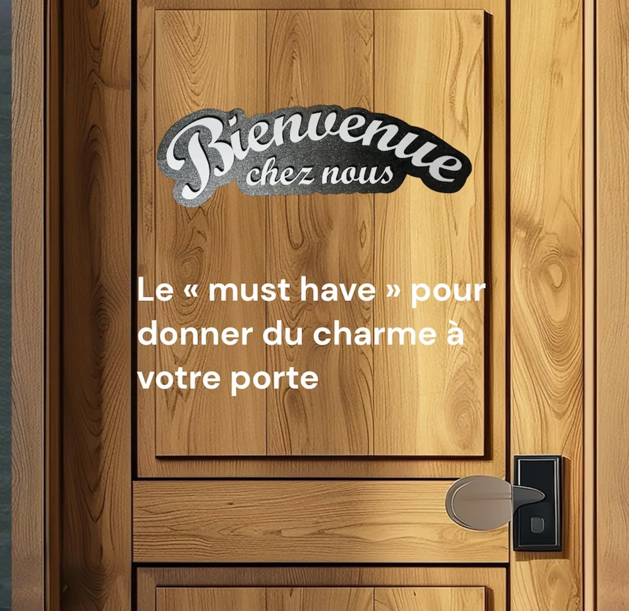 Enseigne décorative en bois Bienvenue chez nous | À accrocher ou à poser, Porte, Entrée, Fait main en France