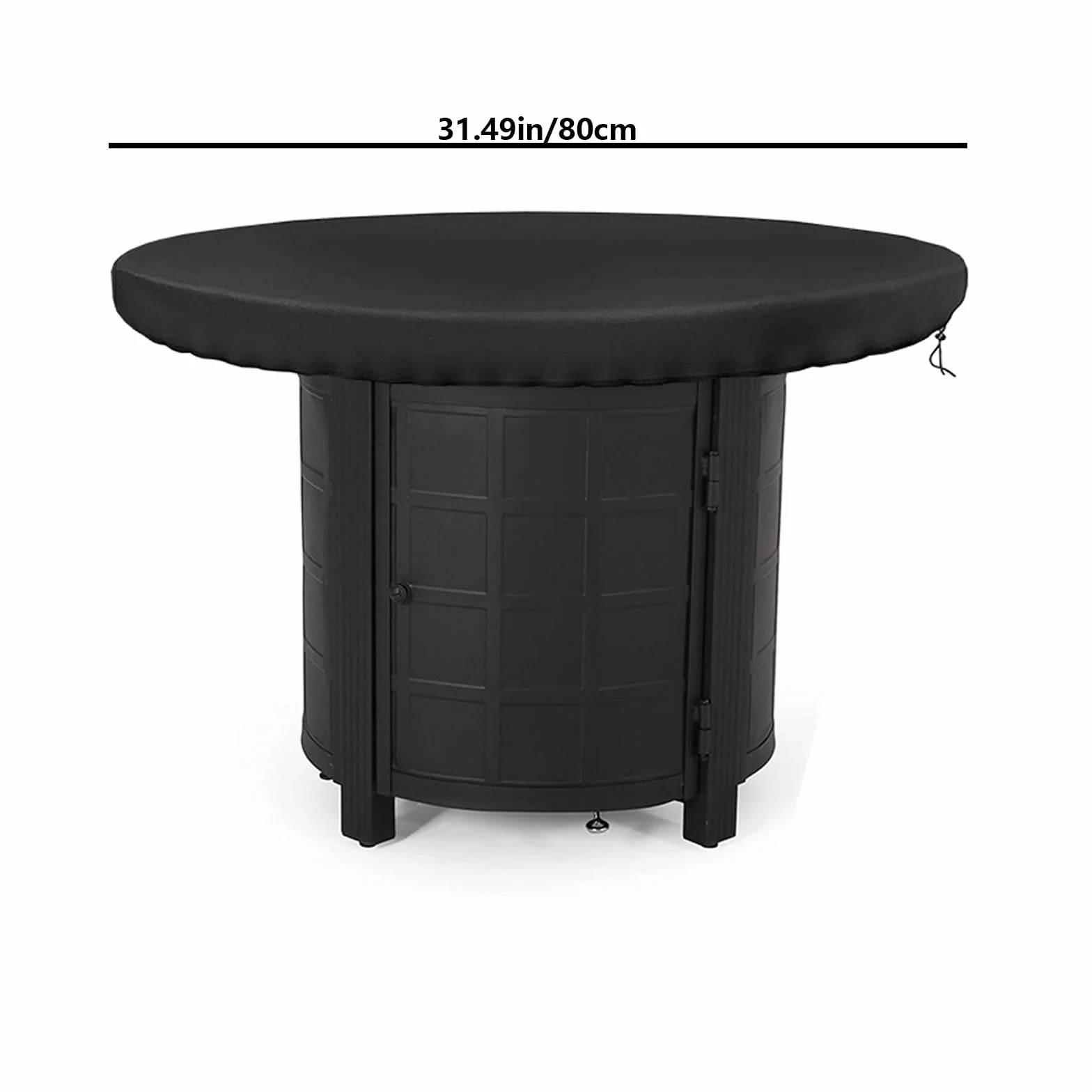 Housse Brasero Rond 80cm Housse de Protection Barbecue Tissu Oxford 420D étanche à l'eau et à la Poussière Résistance Aux UV