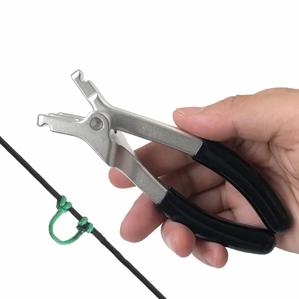 Pince de tir à l'arc D Loop pour arc à poulies, outils de tir à l'arc Accessoires Bowstring D Ring Outil d'installation Archer faisant l'installation Ajustement Serrage Tir à l'arc Outils de réparatio