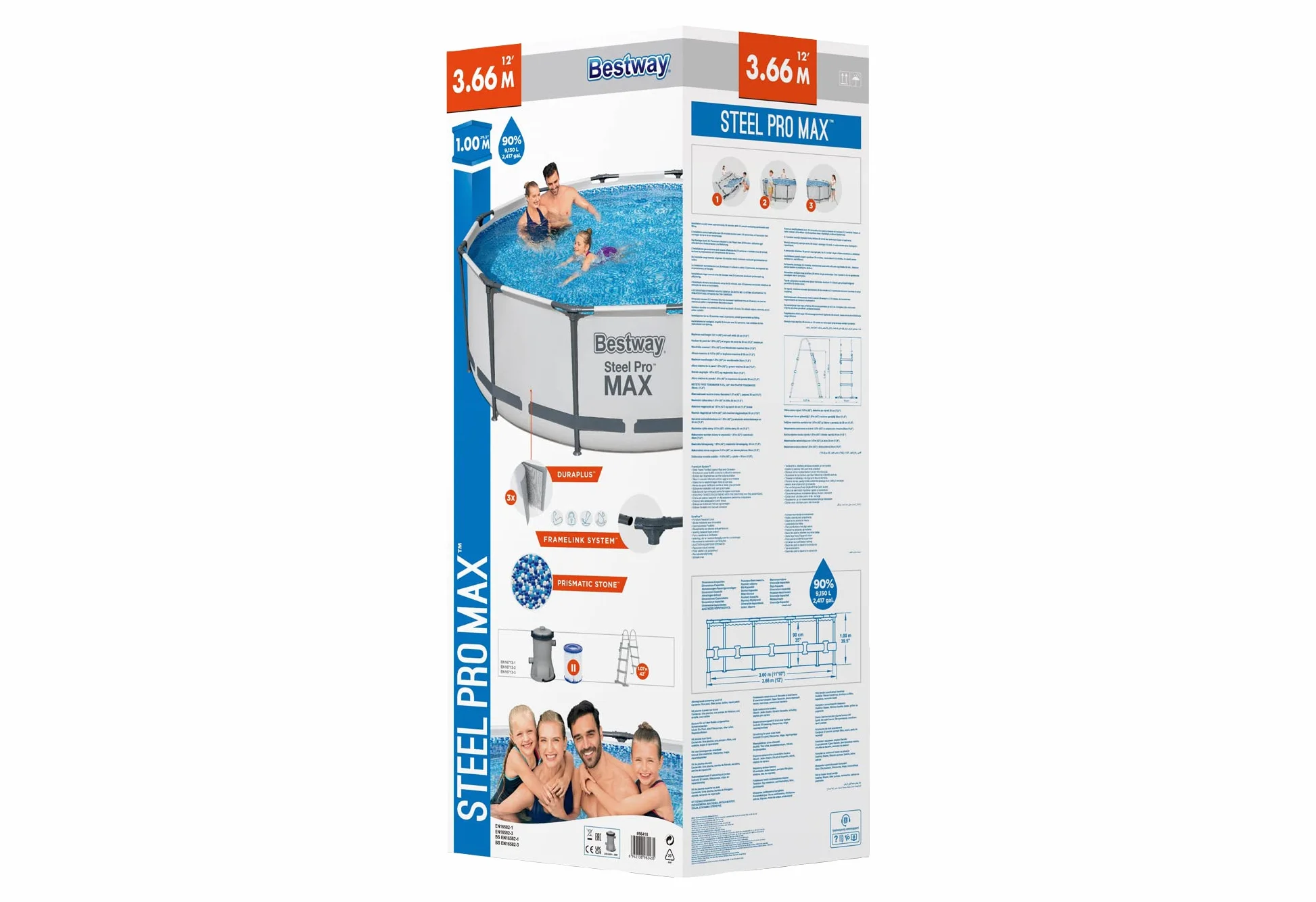Bestway Steel Pro Max Kit Piscine Hors Sol 3,66 x 1,00 m