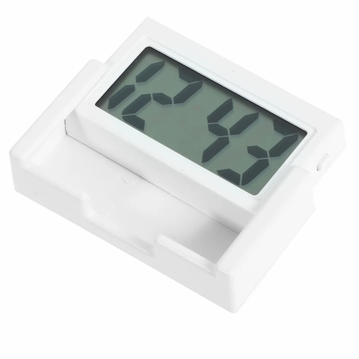 Garneck Petite Horloge Numérique Silencieuse Autocollante Blanche pour Tableau De Bord De Voiture