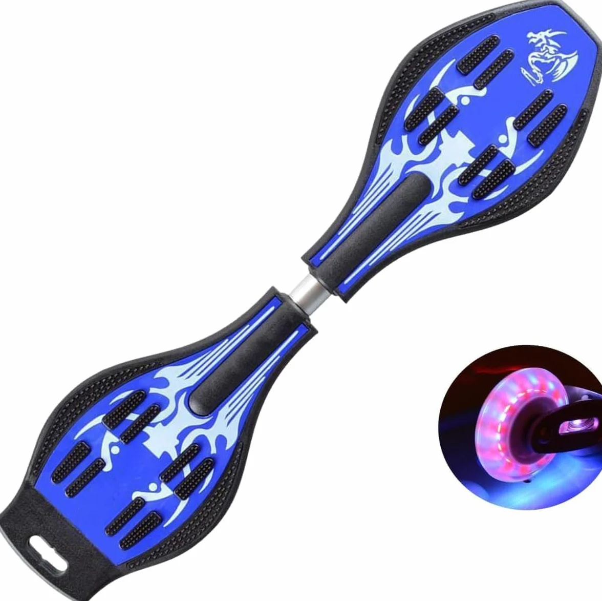 ERNAN Caster Board, Street Surfing Waveboard Light Up LED Wheels Skateboard Youth Caster Board.Castor Board with Light Up Wheels for Kids/Teens.