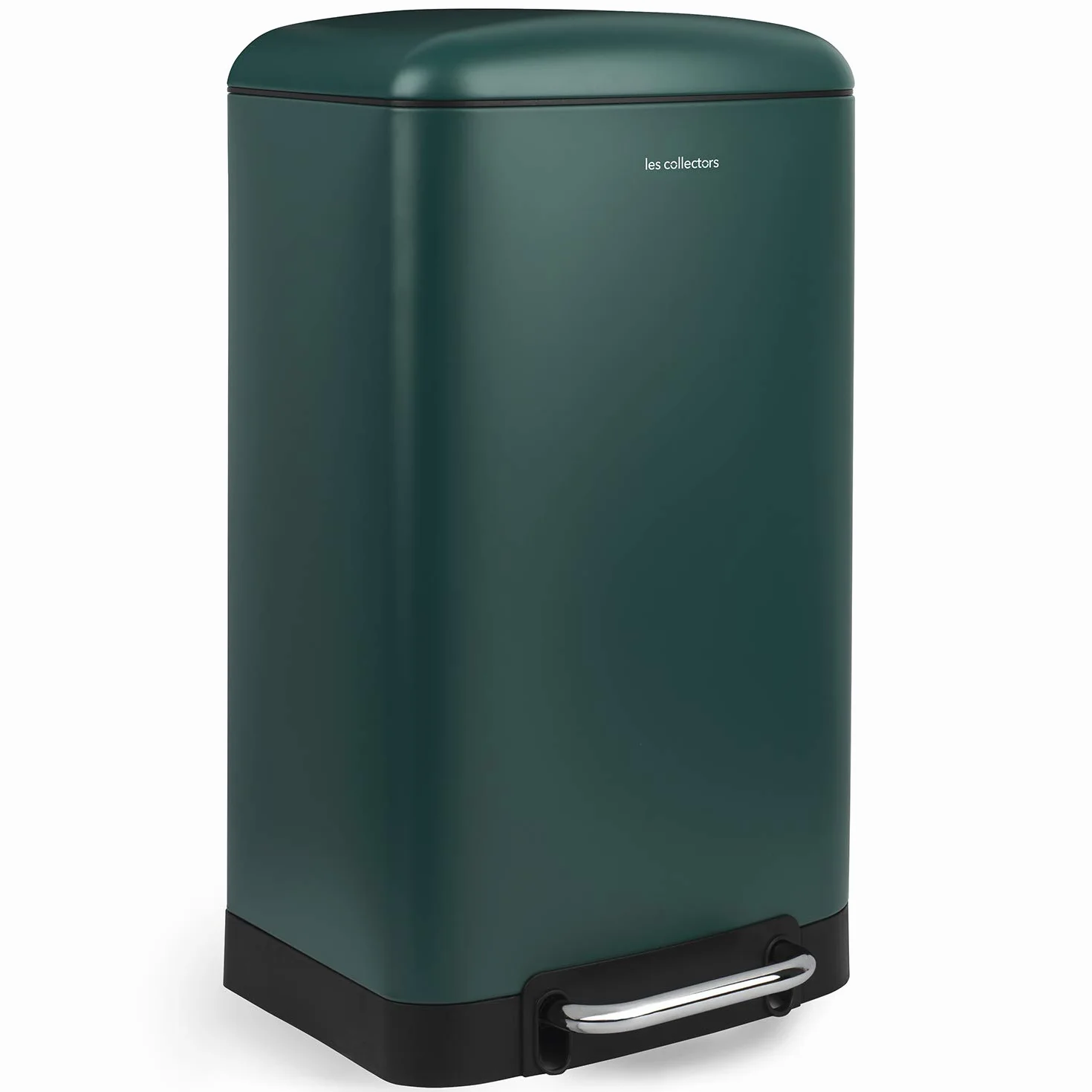 Poubelle de Cuisine à Pédale N°863, Acier inoxydable, 40L, Compacte, Fermeture silencieuse, Vert Canard