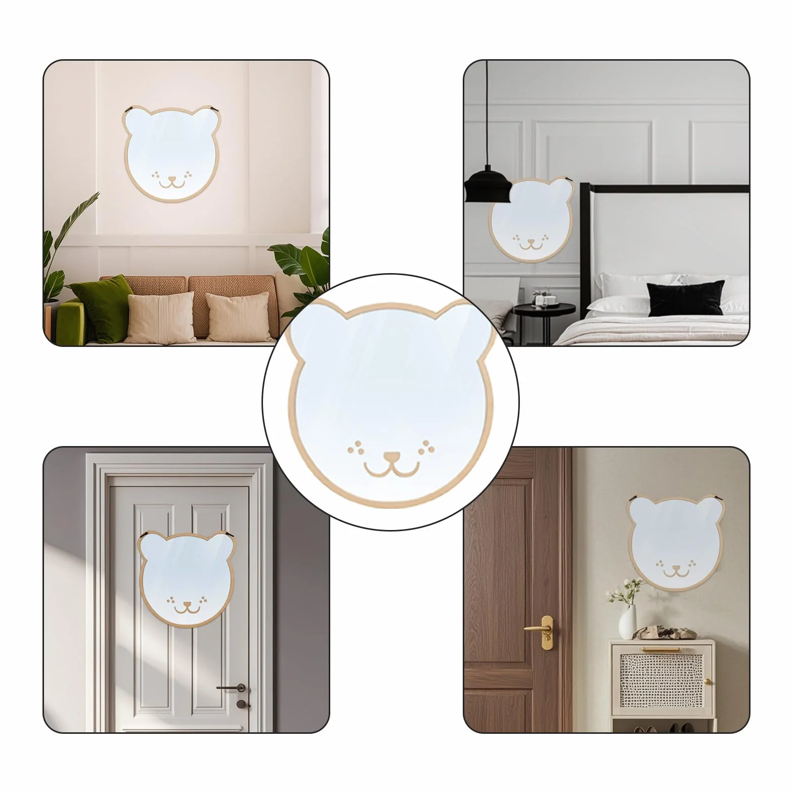 Miroir pour Chambre d'enfant 3D en Acrylique - Autocollants Miroir Enfants avec Planche - Petit Miroir Suspendu Décoration Chambre