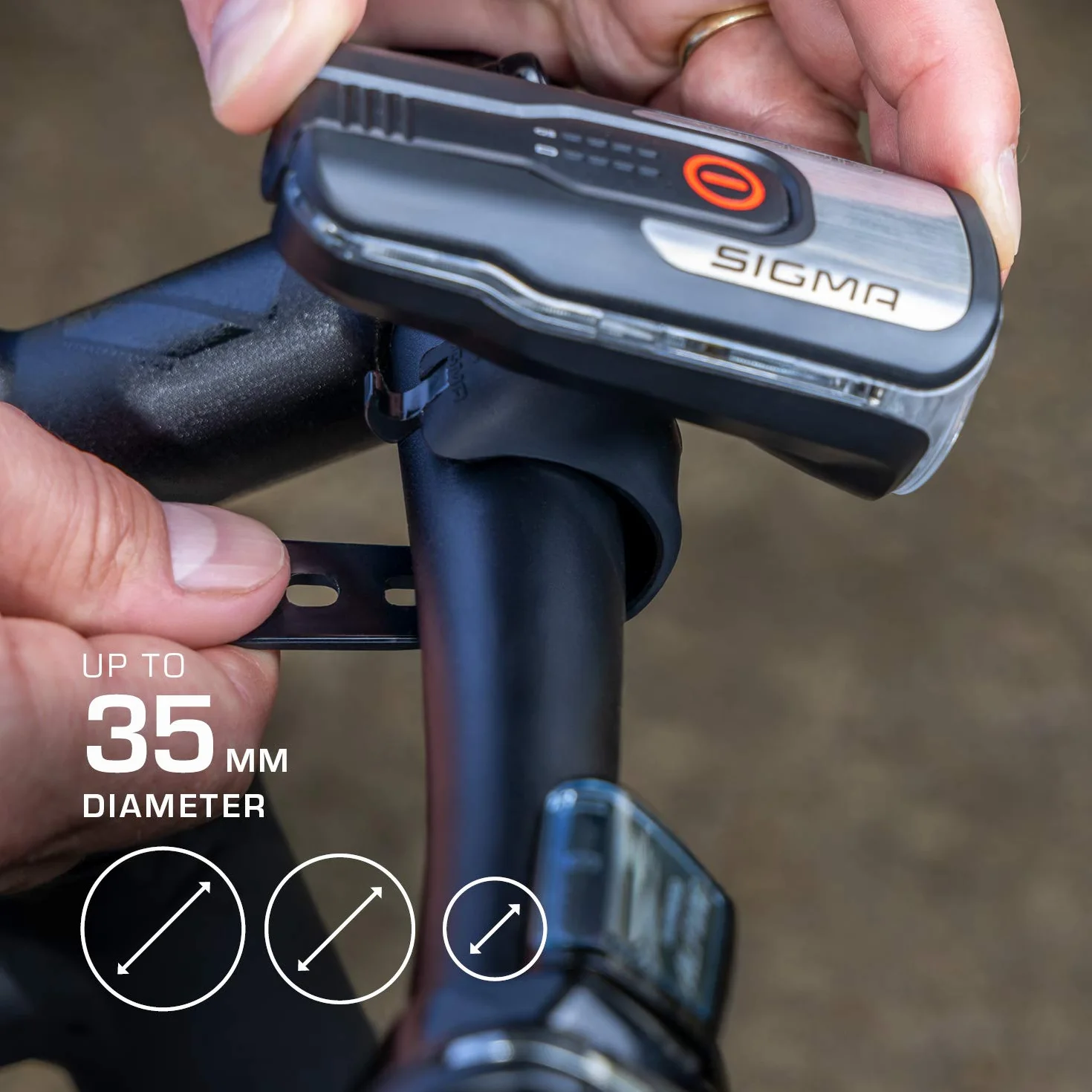 Sigma Sport - LED Fahrradlicht Set Aura 80 und Blaze | StVZO zugelassenes, akkubetriebenes Vorderlicht und Rücklicht mit Bremsfunktion
