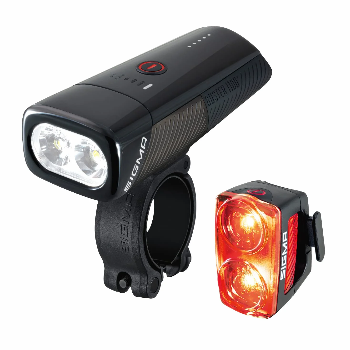 SIGMA Sport - Buster 1100 | Éclairage vélo Avant de 1100 lumens | Lumière Avant Rechargeable avec Cinq Modes d'éclairage | avec Fonction « Quick Release » pour Fixation Rapide