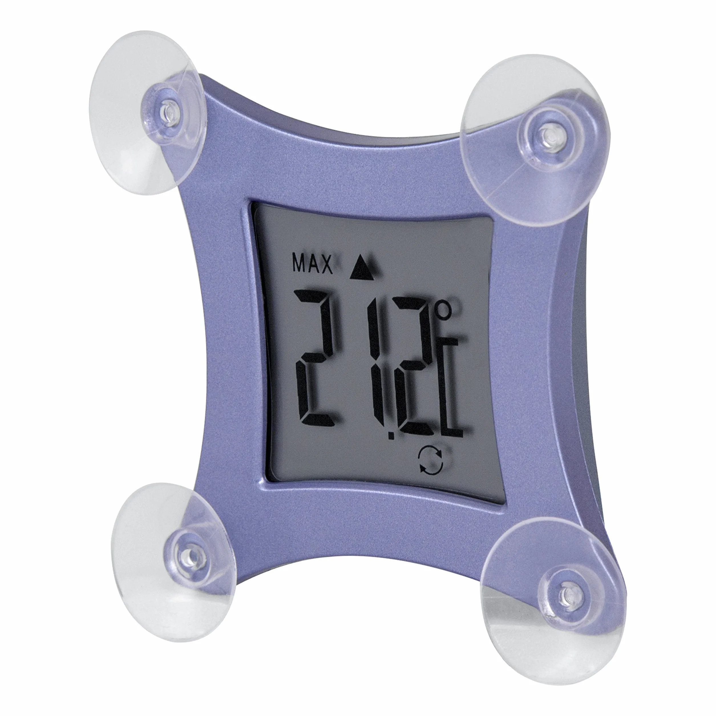 TFA Dostmann Thermomètre de fenêtre numérique Poco 30.1026, température extérieure, résistant aux intempéries, bleu métallique