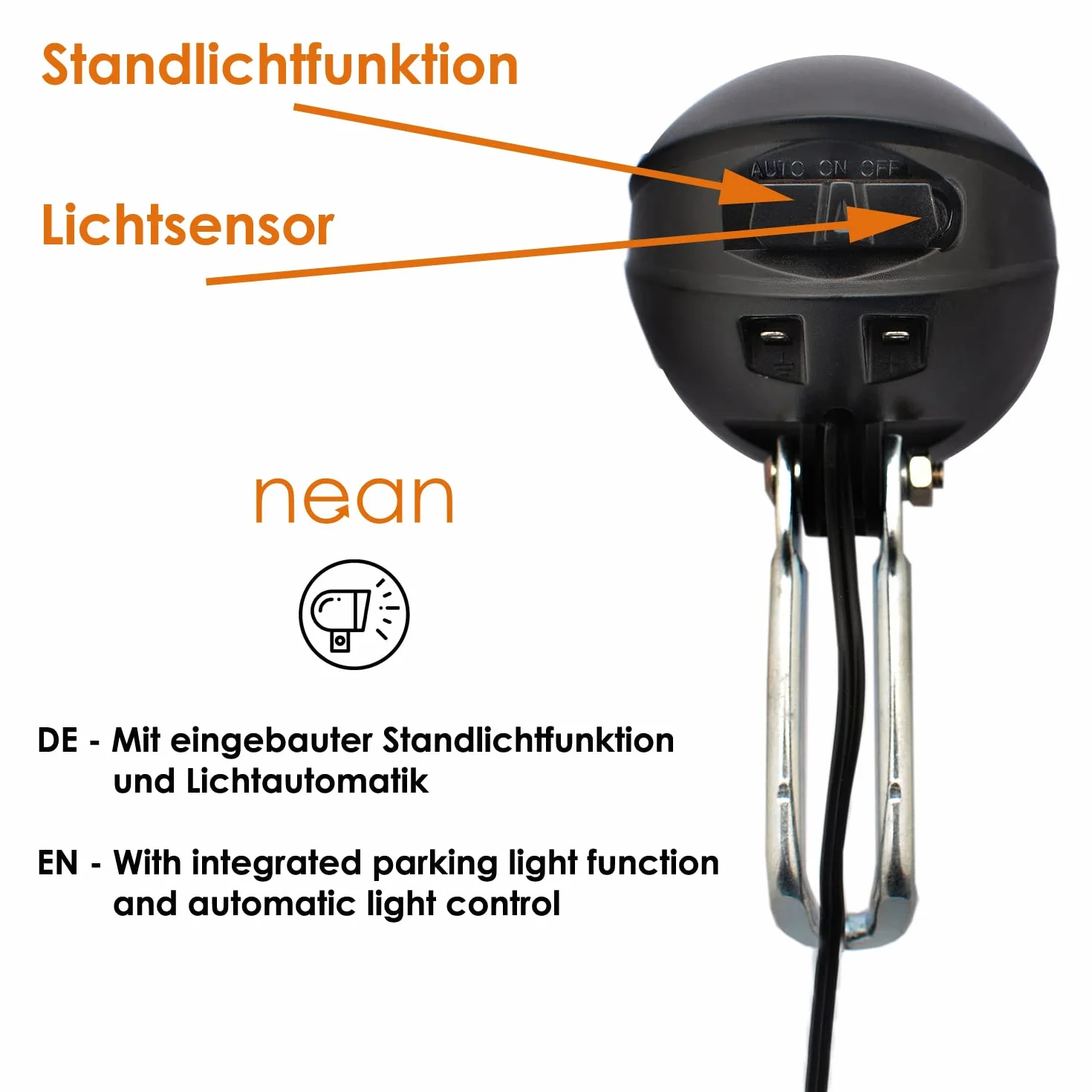 nean 30 Lux dynamo à LED pour bicyclette avec éclairage automatique et homologation StVO