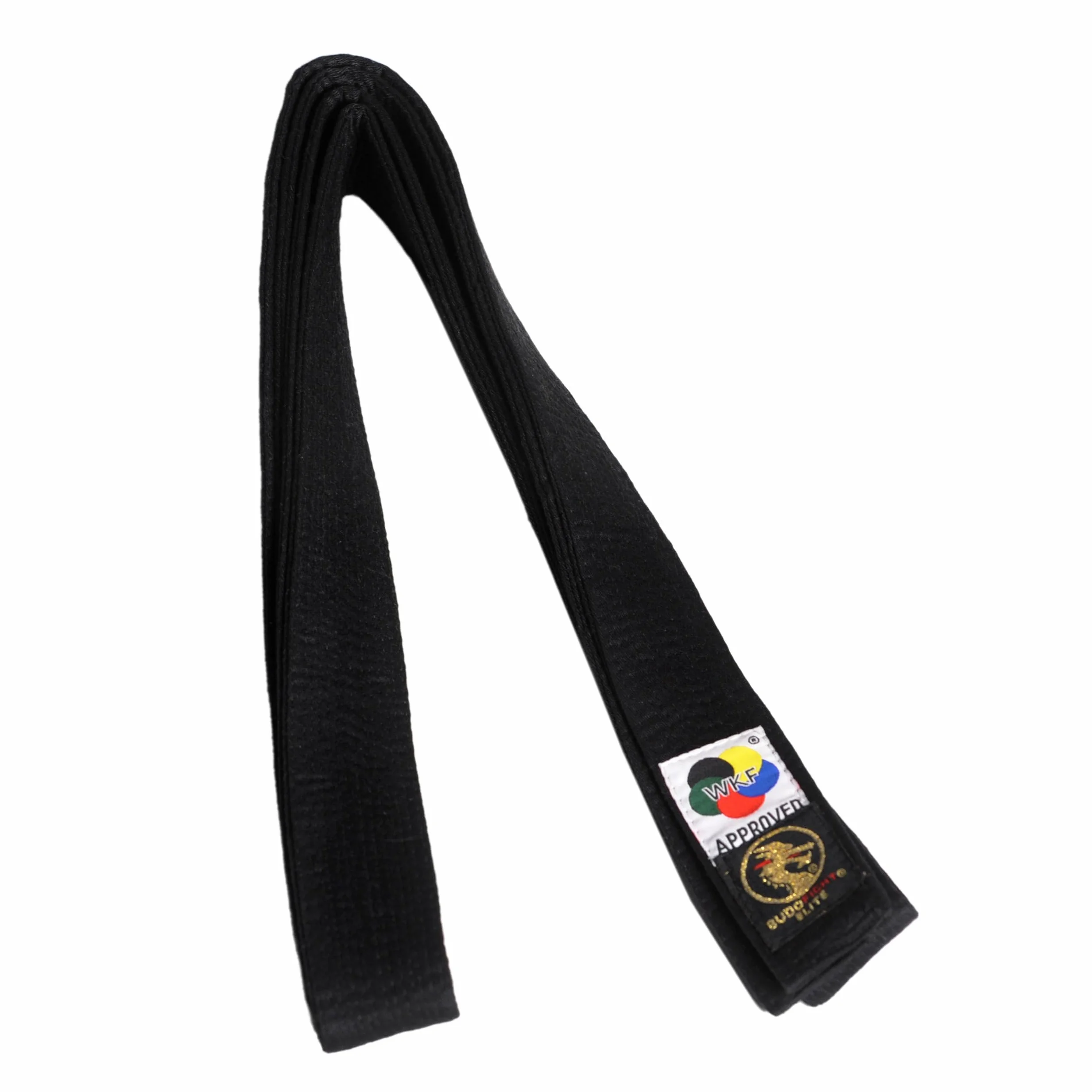 BUDOFIGHT Ceinture de karaté Noire WKF Élite