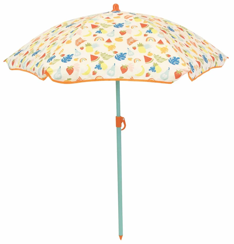 FUN HOUSE Fruity's Table pique-nique en pin H.53 x l.95 x P.75 cm avec parasol H.125 x ø 100 cm