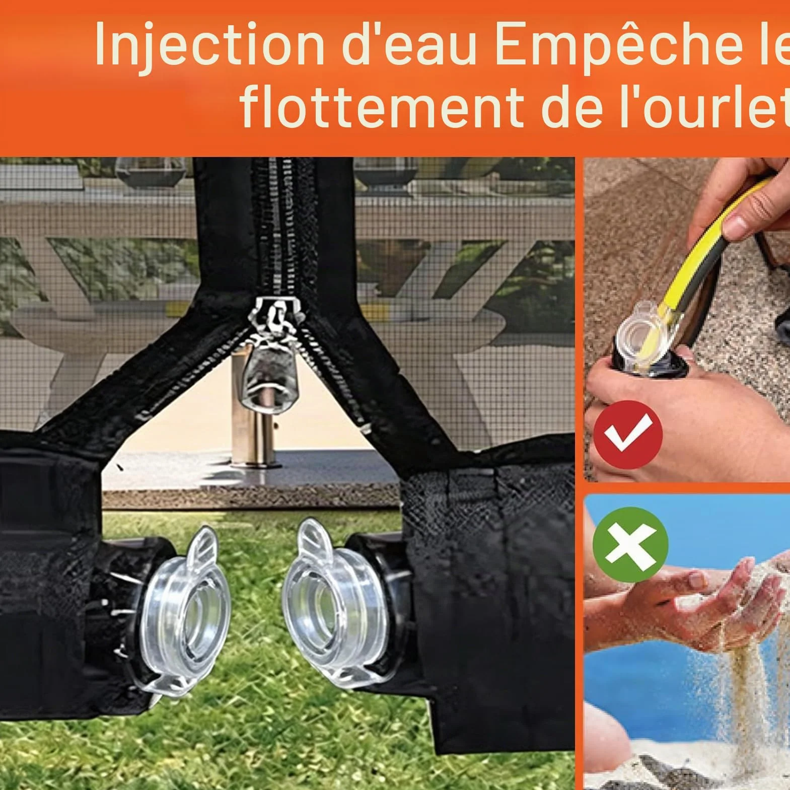 Moustiquaire pour pavillon 3x3m, filet anti-insectes zippé, pergola réglable, mailles fines, extérieur, noir, 300x300