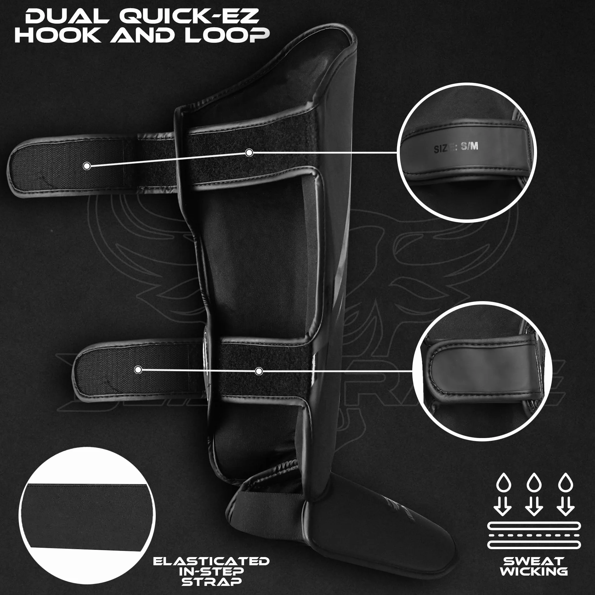 Beast Rage Protège-Tibias Muay Thai pour MMA,Kickboxing,Arts Martiaux-Protège-Tibias durables avec Protection du Cou-de-Pied,Ajustables,Bien ajustés,protège-Tibias à Haut Impact
