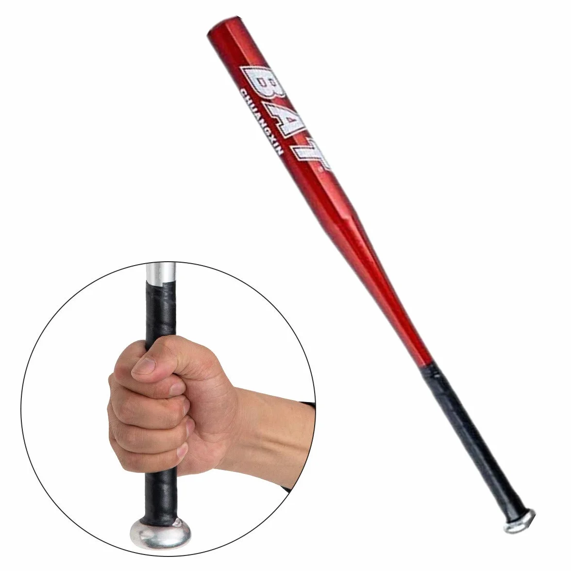 Batte de Baseball Aluminium 30/34 Pouces Rouge Batte Base-Ball métal antidérapante Adulte Pro Léger pour Exercice Joueurs Jeu Homme Femme 81/76cm de Longueur Solide Durable à la Mode