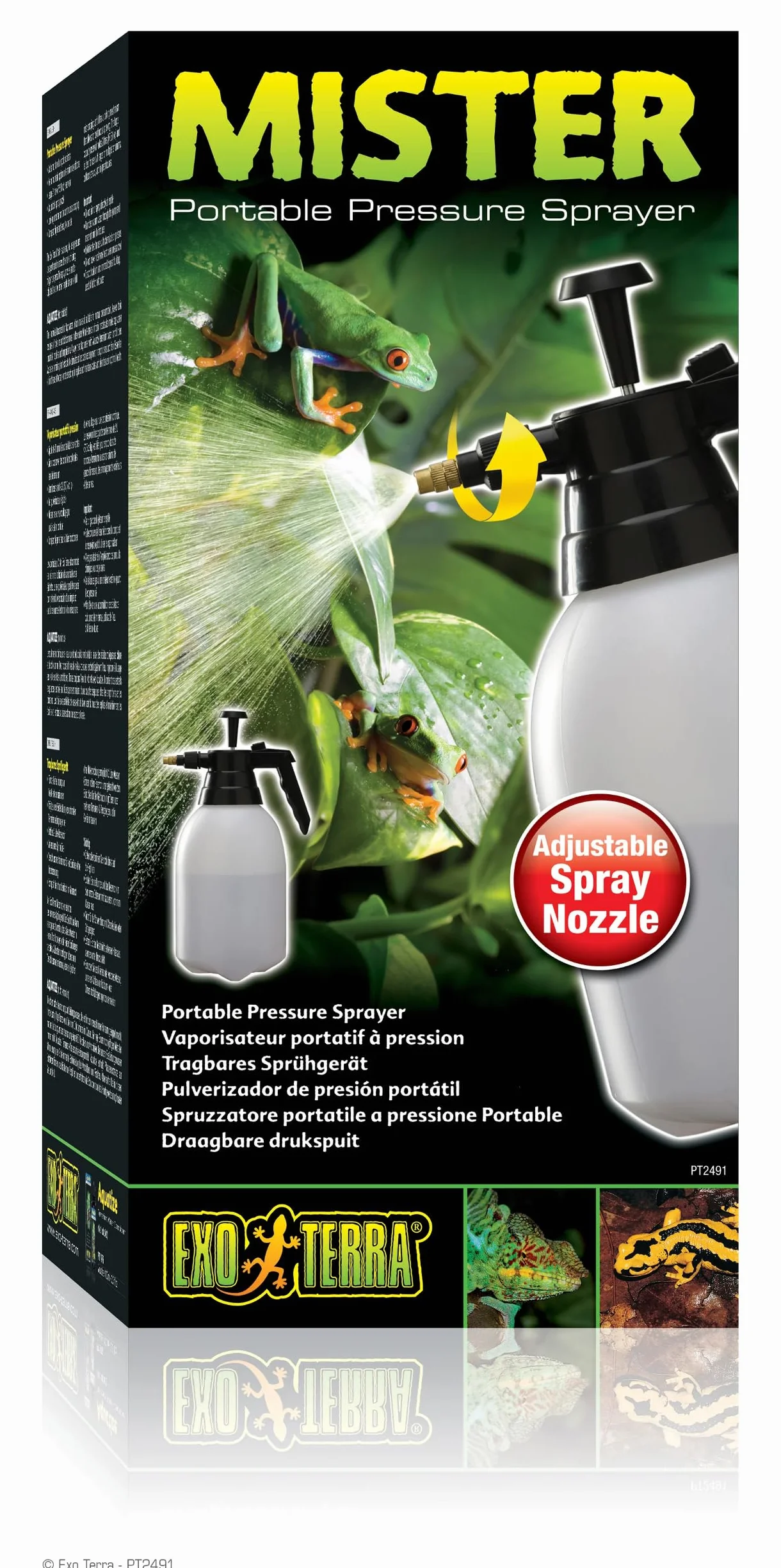 Exoterra Vaporisateur Portatif à Pression pour Reptile Amphibien 2 L