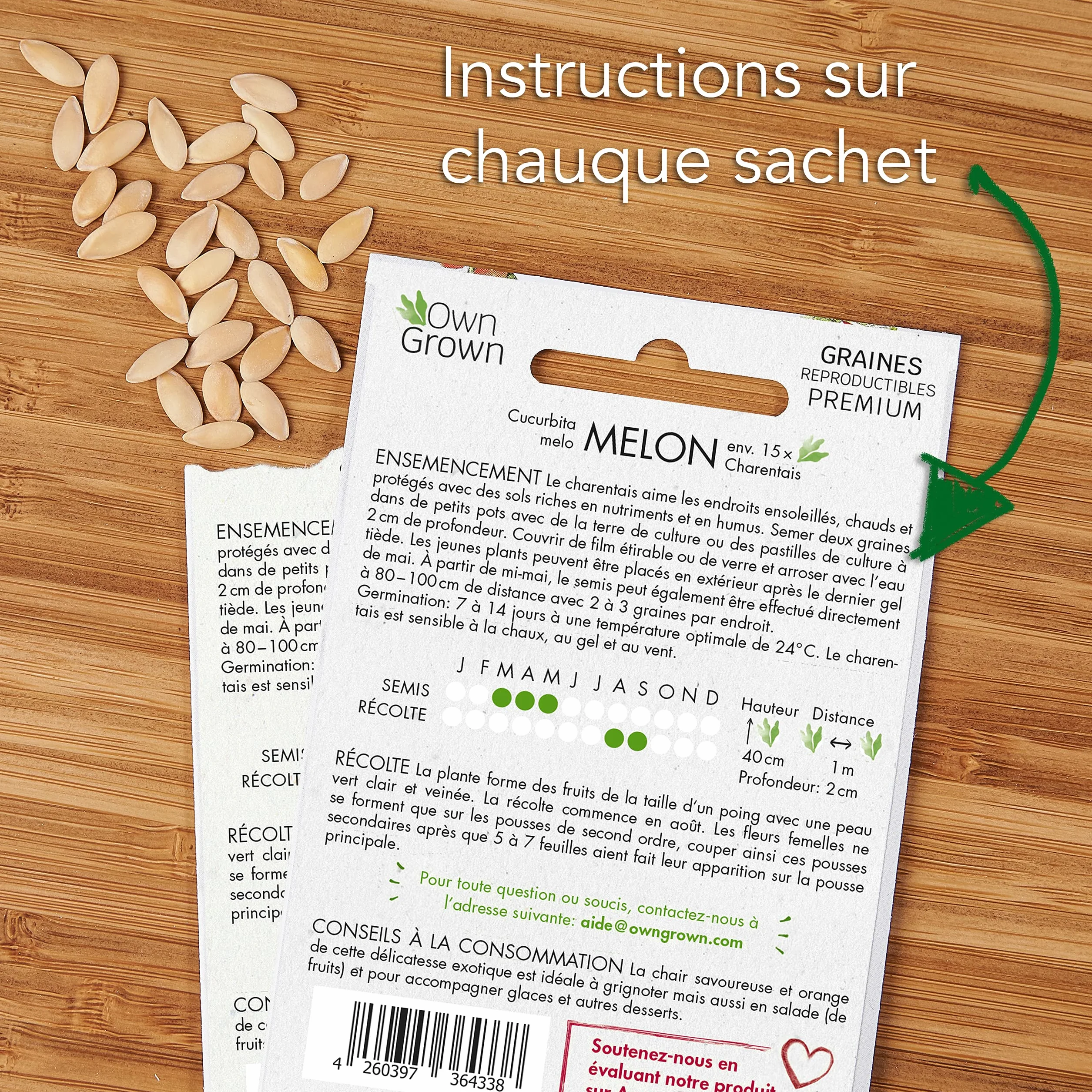OwnGrown Ensemble de semences de fruits 8 variétés plantes fruitières jardin balcon